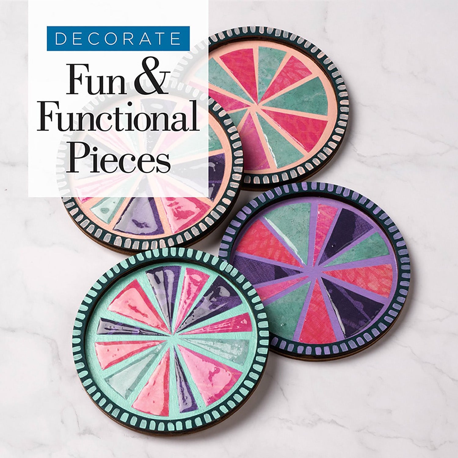 Resin Pouring Surface, Coasters, 4-Piece