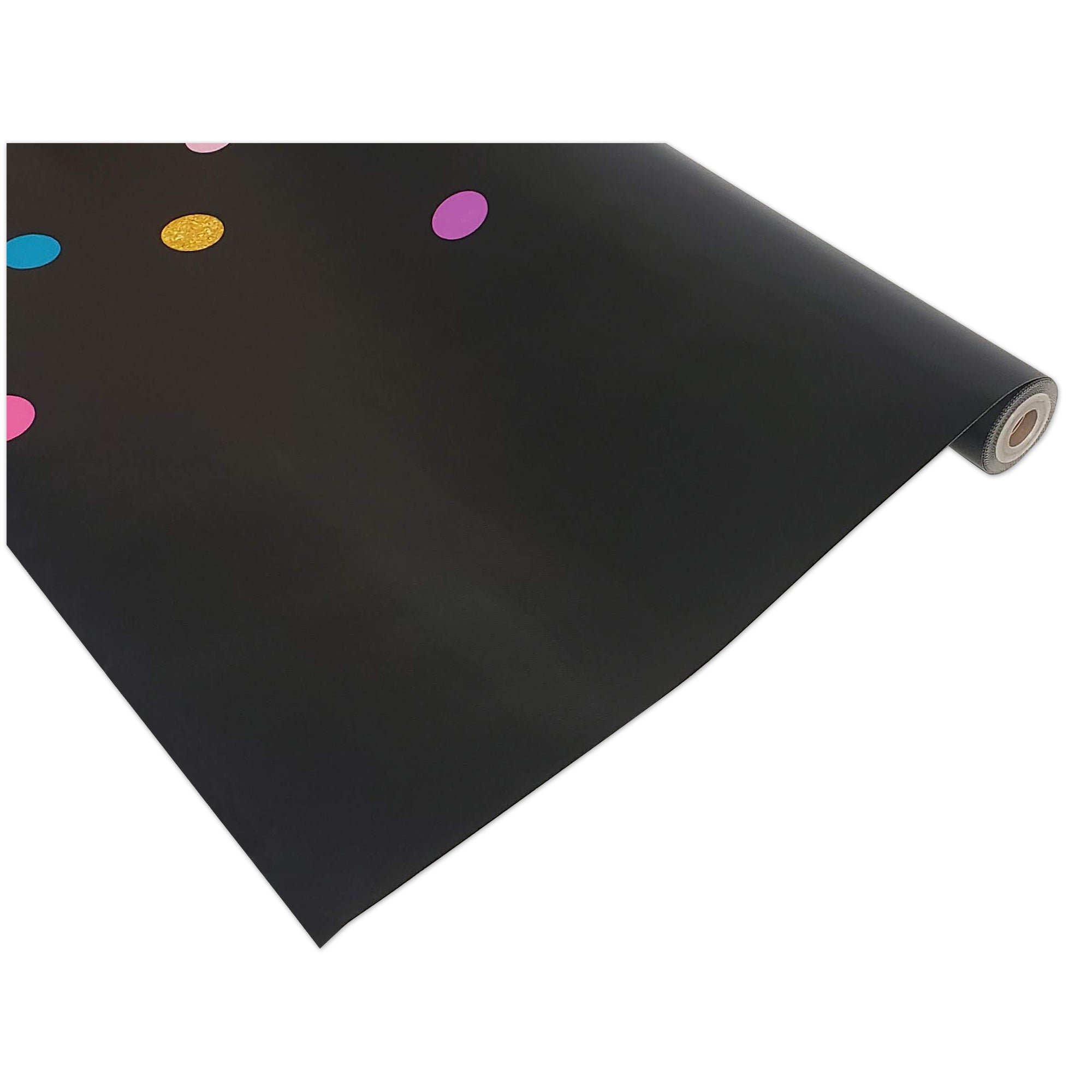 Better Than Paper® Bulletin Board Roll, 4' x 12', Colorful Confetti on Black, 4 Rolls