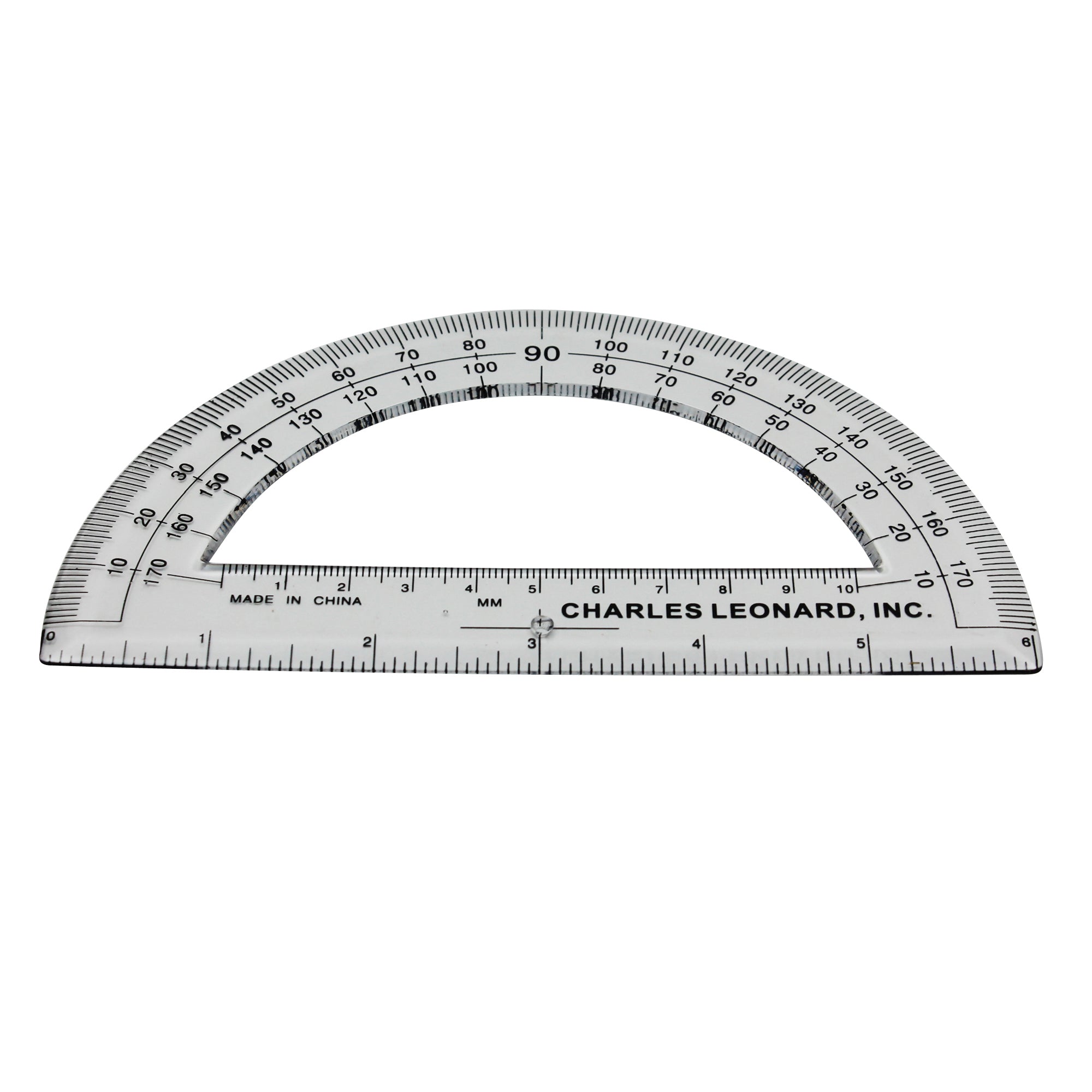 Protractor Plastic, 6-Inch, Pack of 12