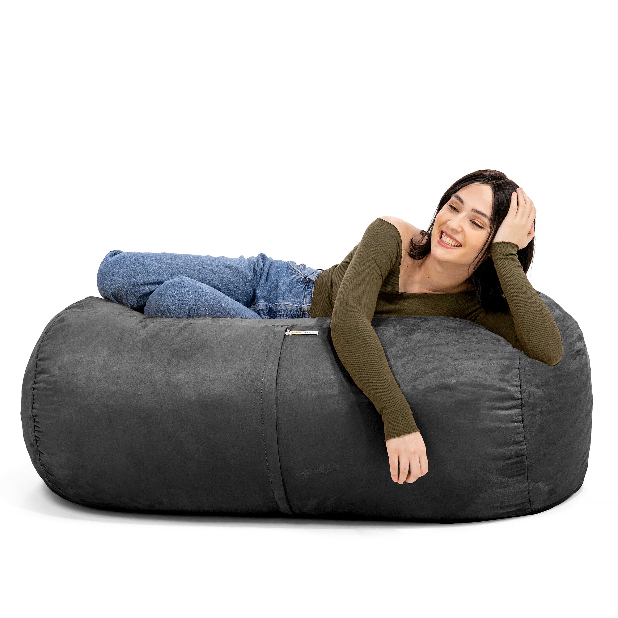 Jaxx Sofa Saxx 4-foot Bean Bag Lounger, Black