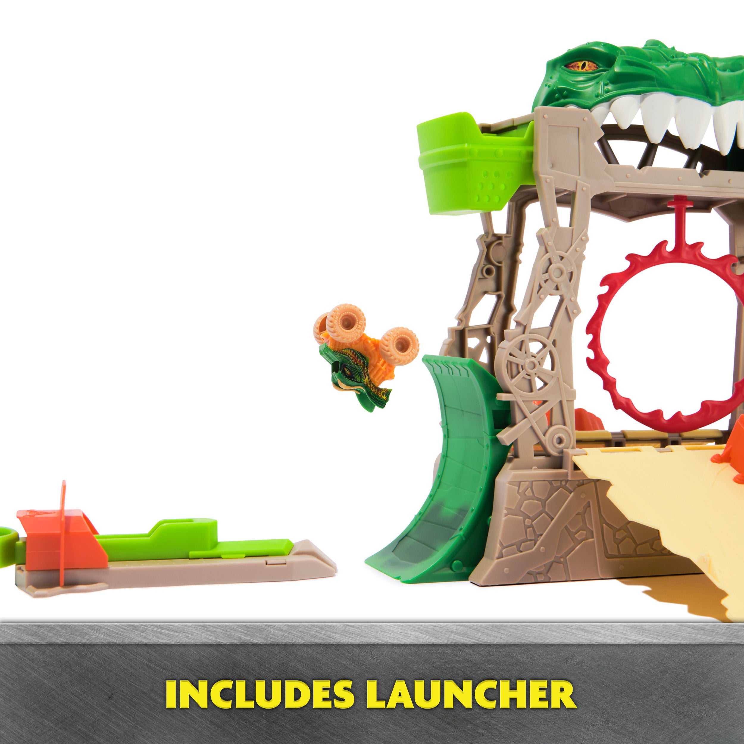 Monster Jam, Dragon Dungeon of Doom Playset, Mini Jams, Exclusive Die-Cast Dragon Monster Truck 1:87 Scale, Kids Toys for Boys Ages 3 and Up