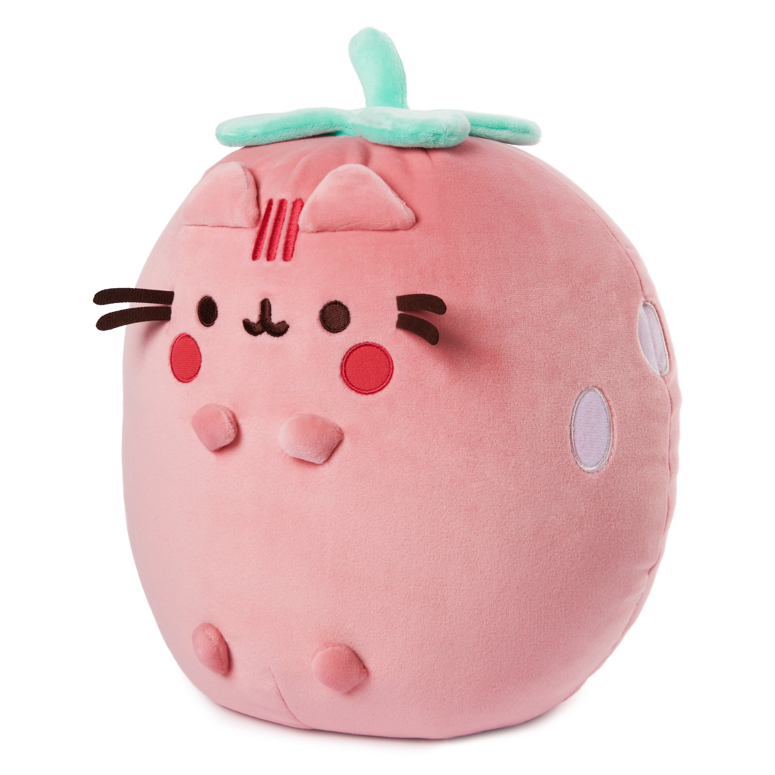 GUND Pusheen Strawberry Scented Squisheen Plush, Squishy Toy Stuffed Animal for Ages 8 and Up, Pink, 11”