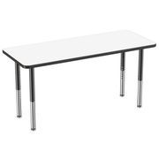 24" x 60" Rectangle Dry-Erase Activity Table with Adjustable Super Legs - Whiteboard/Black