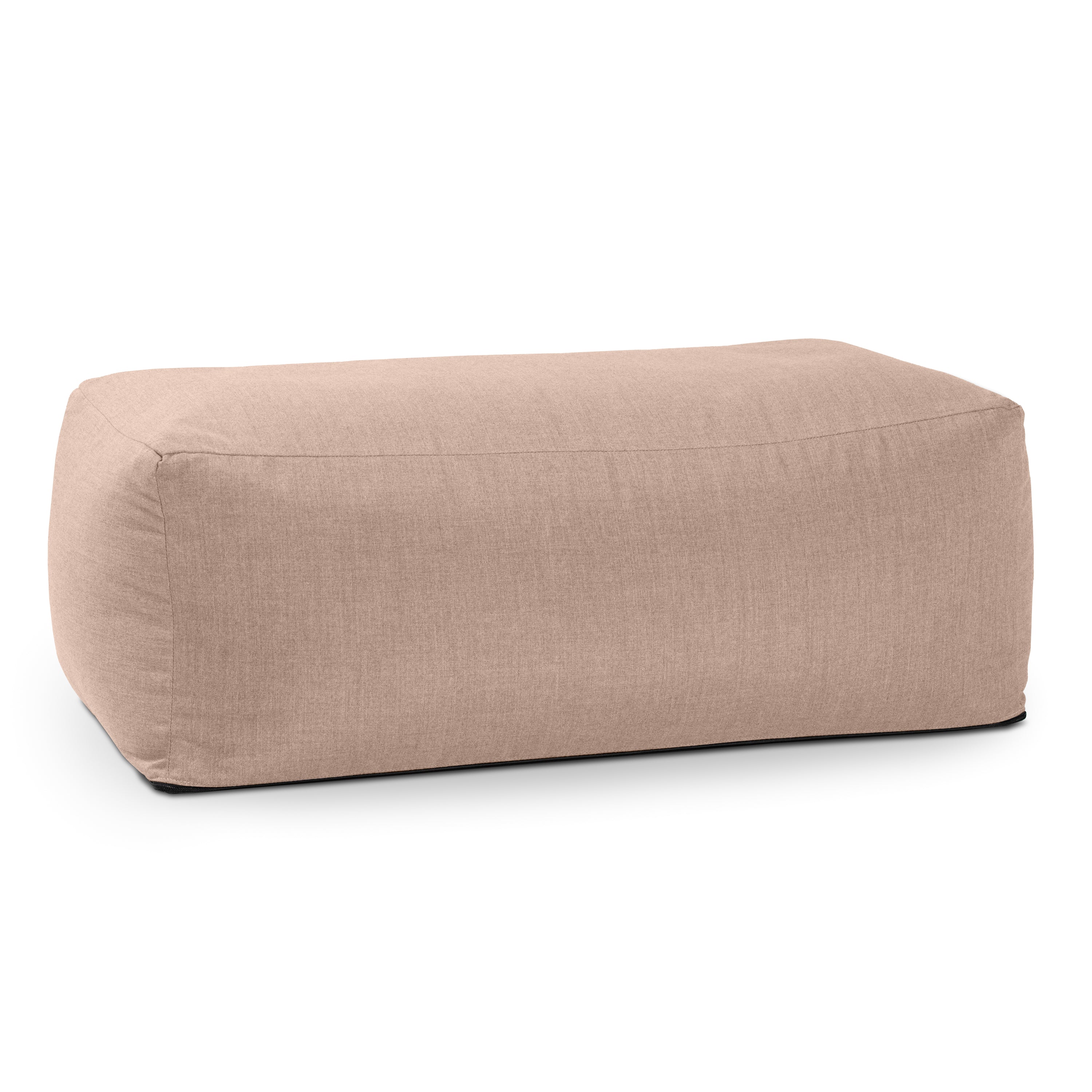 Coza Ottoman - Large Outdoor Pouf & Footrest - Sunbrella, Petal