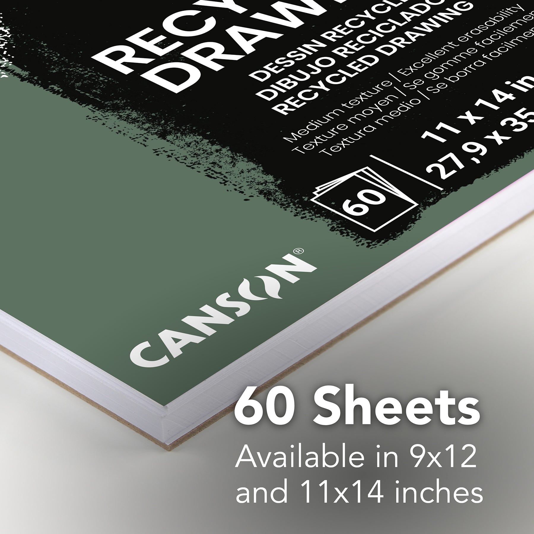 XL Series Drawing Pad, Recycled, Top Wire Binding, 60 Sheet, 11x14 inch, 1 Count