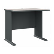 Bush Business Furniture Series A 36W Desk in Slate and White Spectrum - 35.59" Width x 26.81" Depth x 29.66" Height