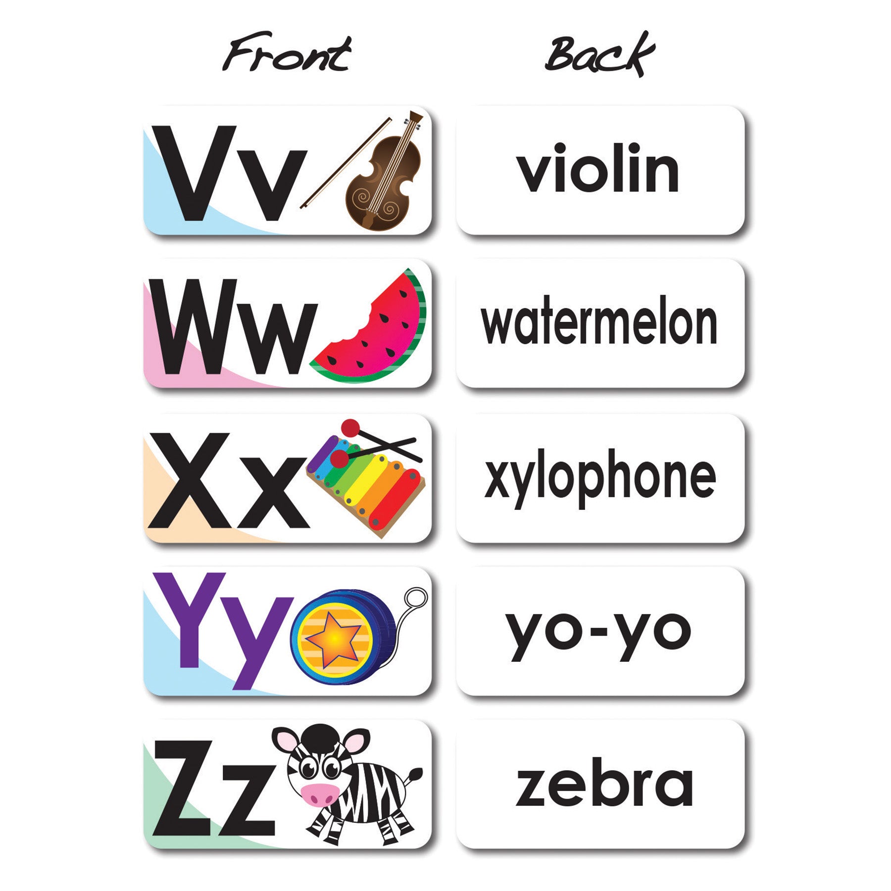 ABC Picture Words Double-Sided Magnets, 27 Pieces