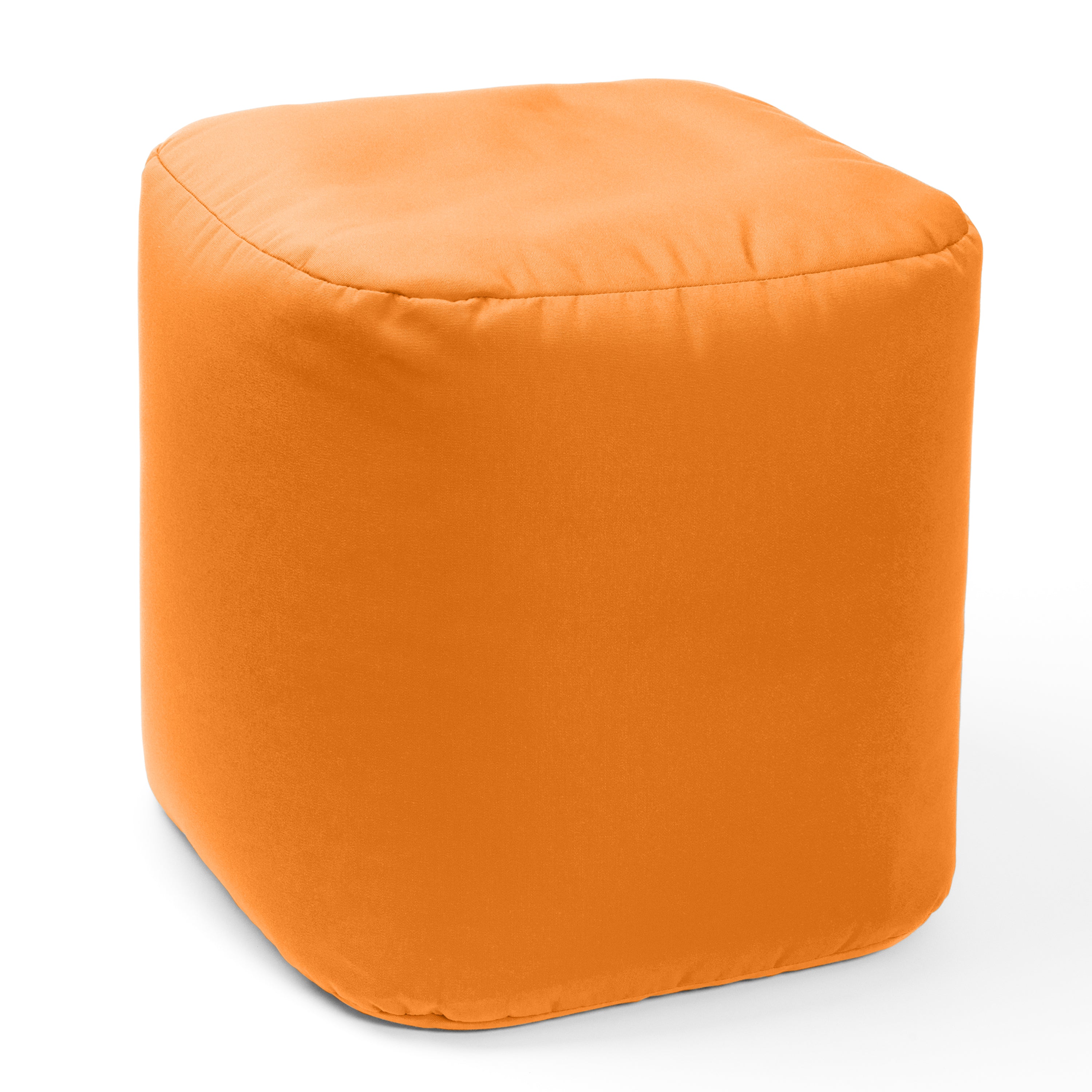 Jaxx Luckie Outdoor Patio Bean Bag Ottoman, Tangerine