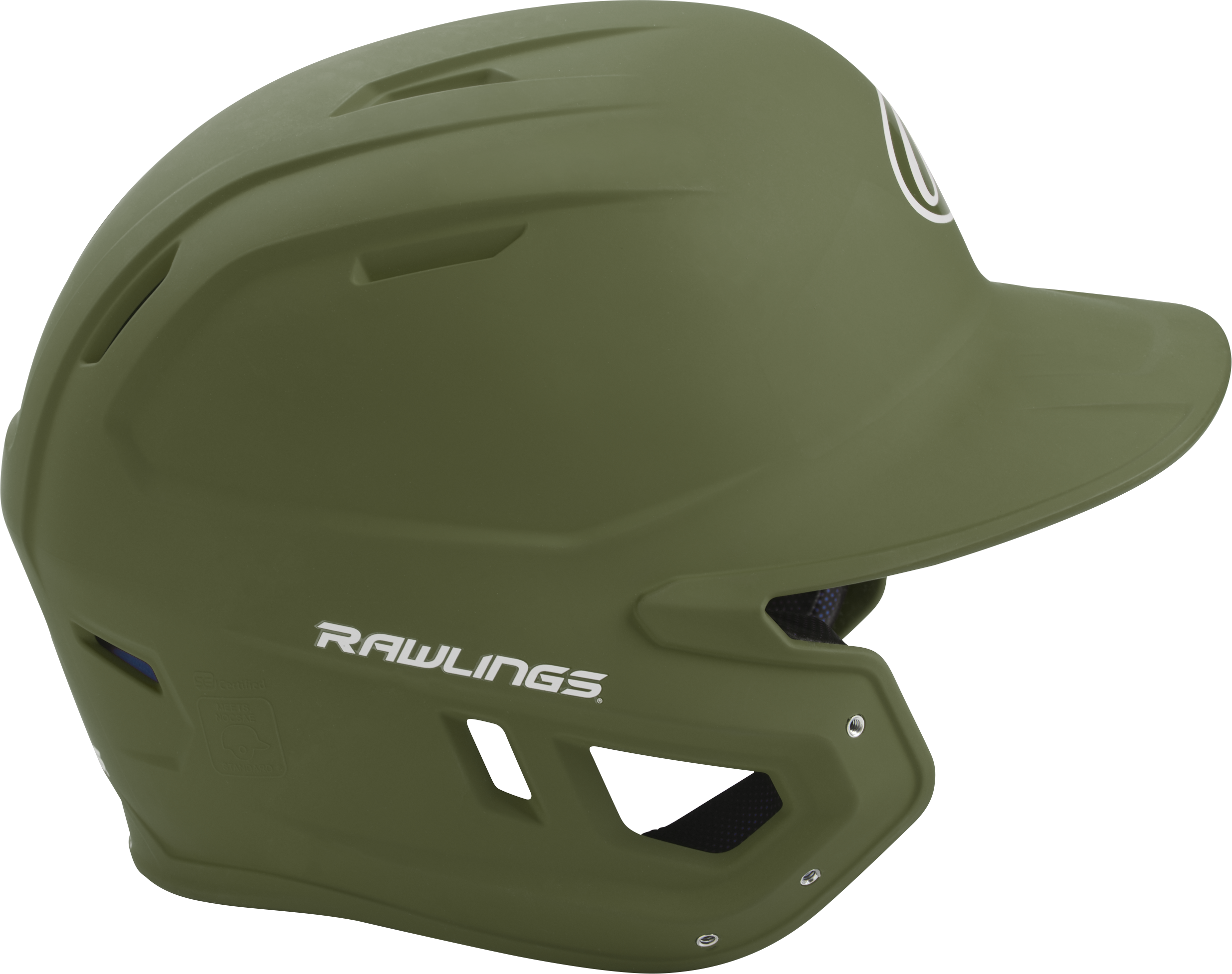 Rawlings Mach Matte Senior Baseball Helmet - Military Green