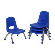 8" Stack Chair with Ball Glides - Blue
