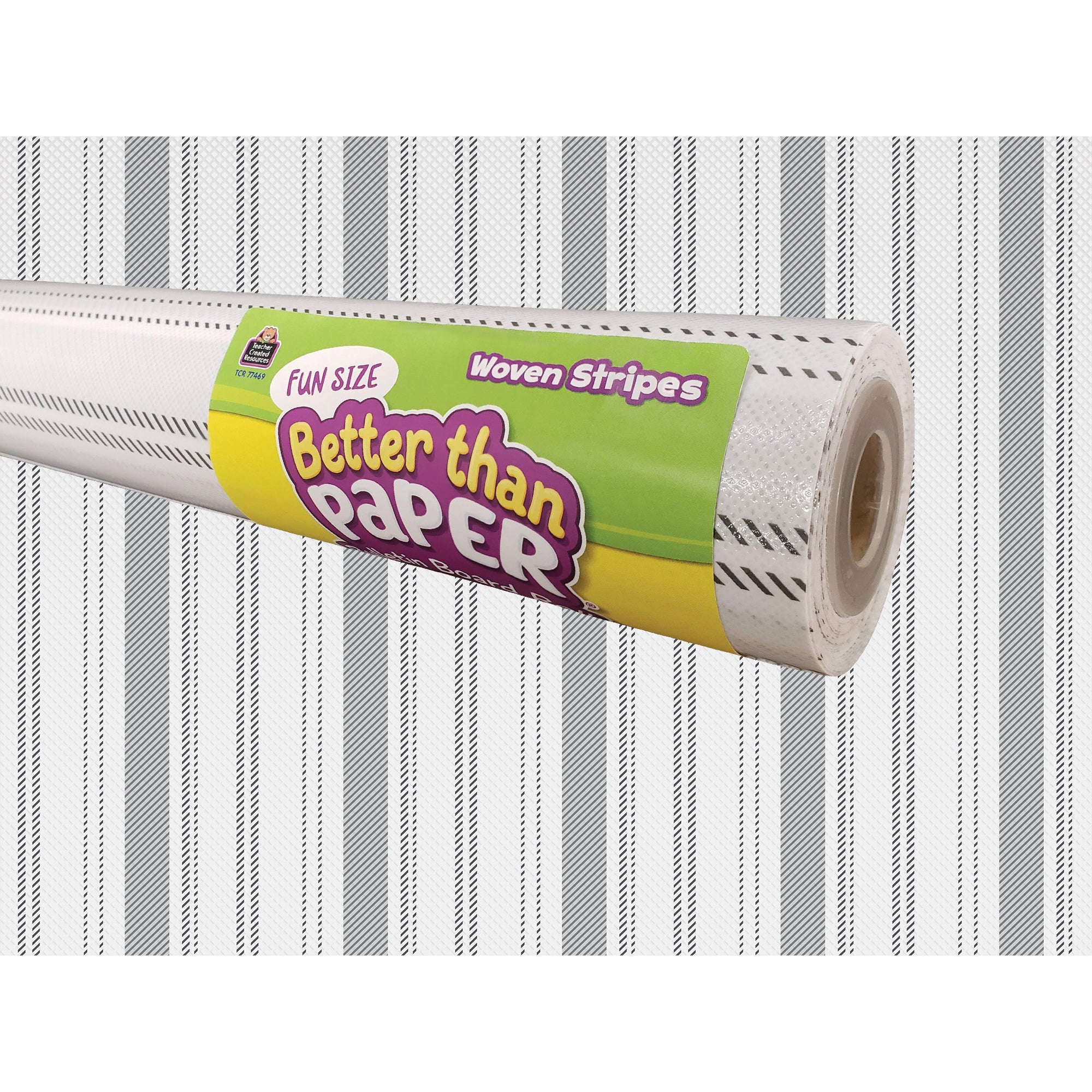 Fun Size Better Than Paper® Bulletin Board Roll, 18" x 12', Woven Stripes