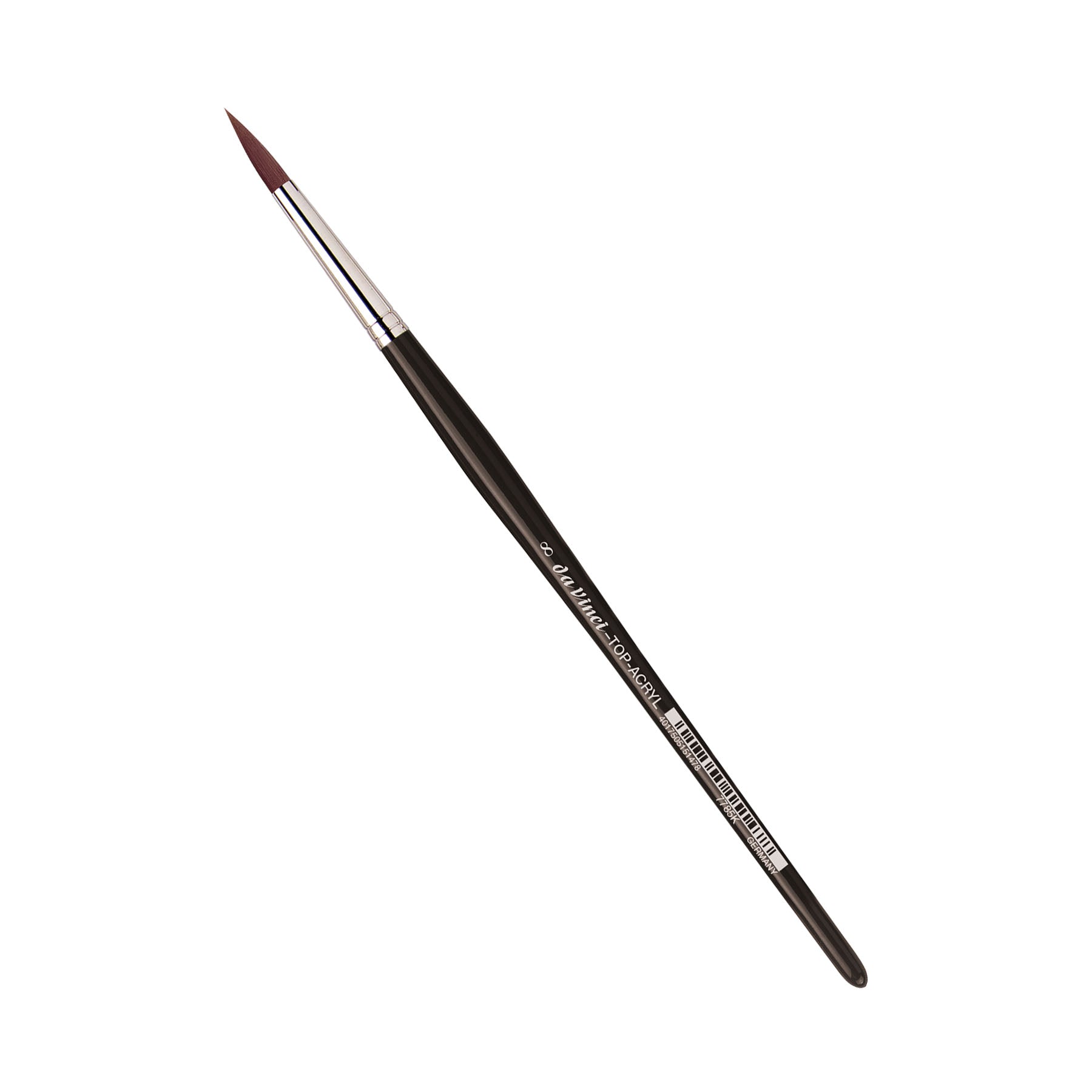 TOP-ACRYL Red-Brown Brush, Synthetic, Acrylic & Oil, Round, Series 7785K, Size 8