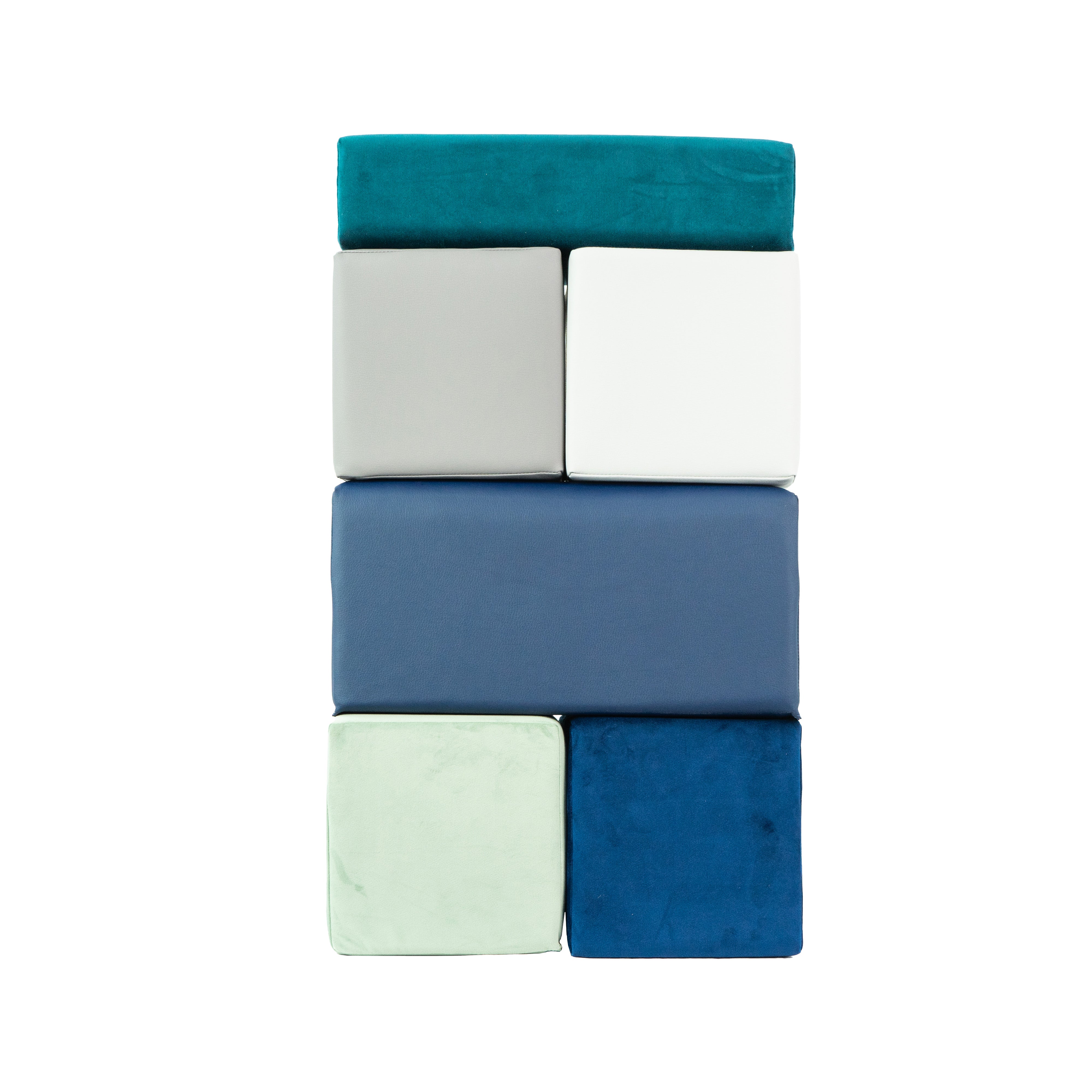 SoftScape Two-Texture Big Block Set, 6-Piece - Ocean