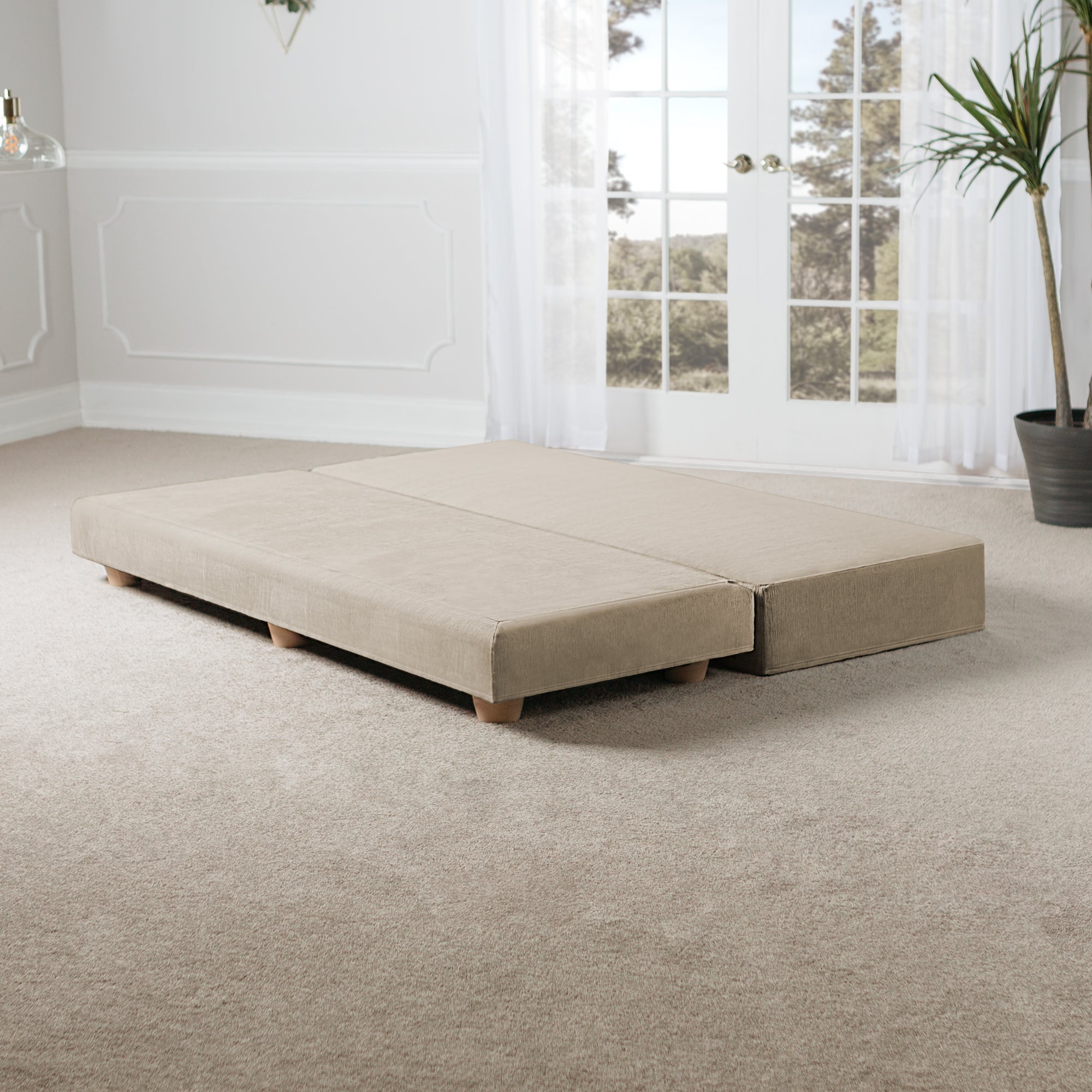 Jaxx Alon Daybed | Fold-Out Sleeper | Queen-Size Mattress - Ivory