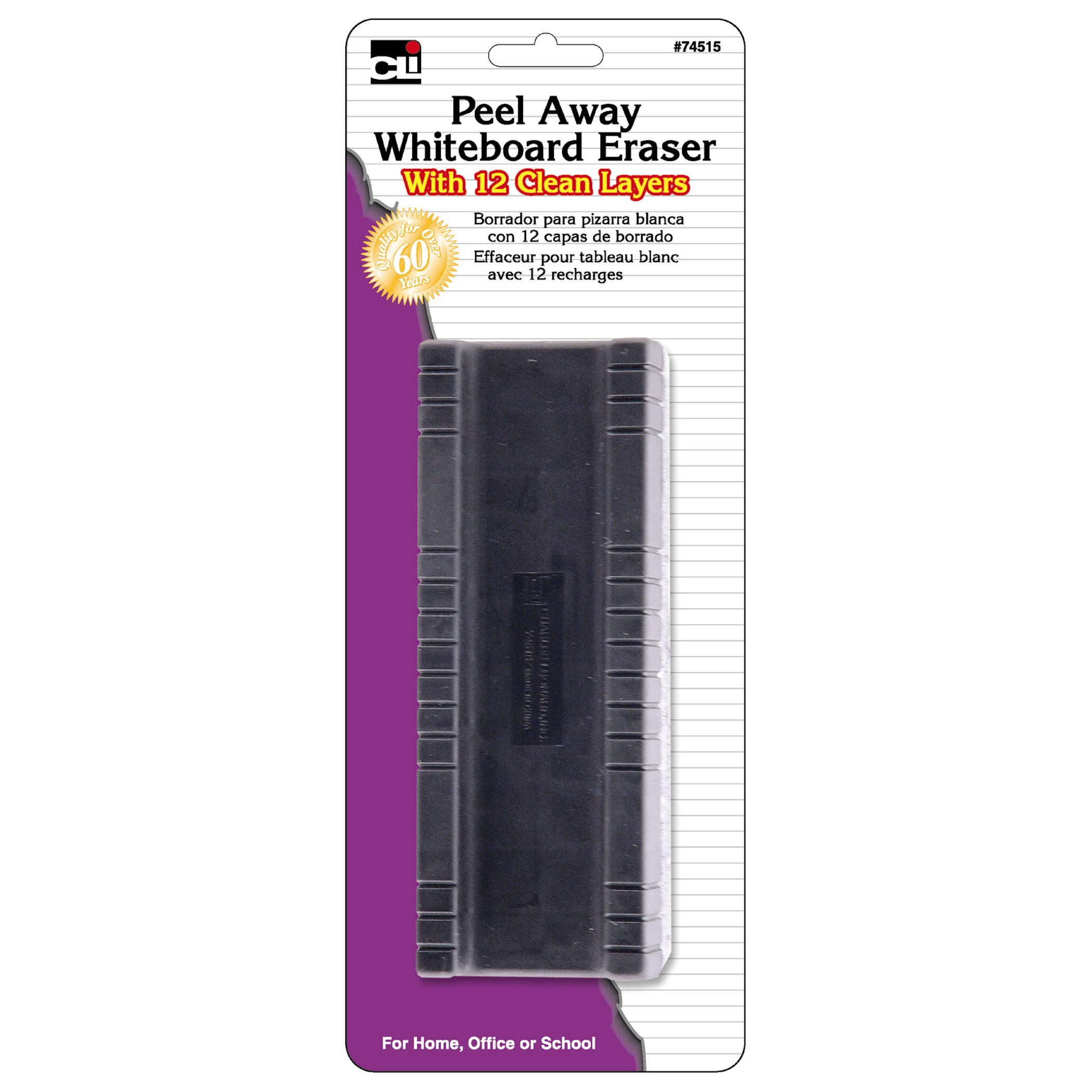Eraser - Whiteboard - Peel Away Layers - 5" Felt - 1/Cd