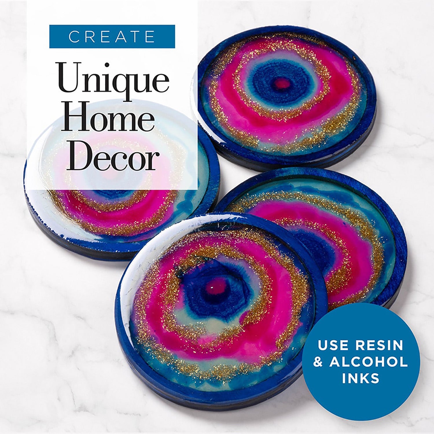Resin Pouring Surface, Coasters, 4-Piece