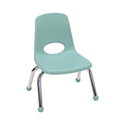 10" Stack Chair with Ball Glides - Seafoam