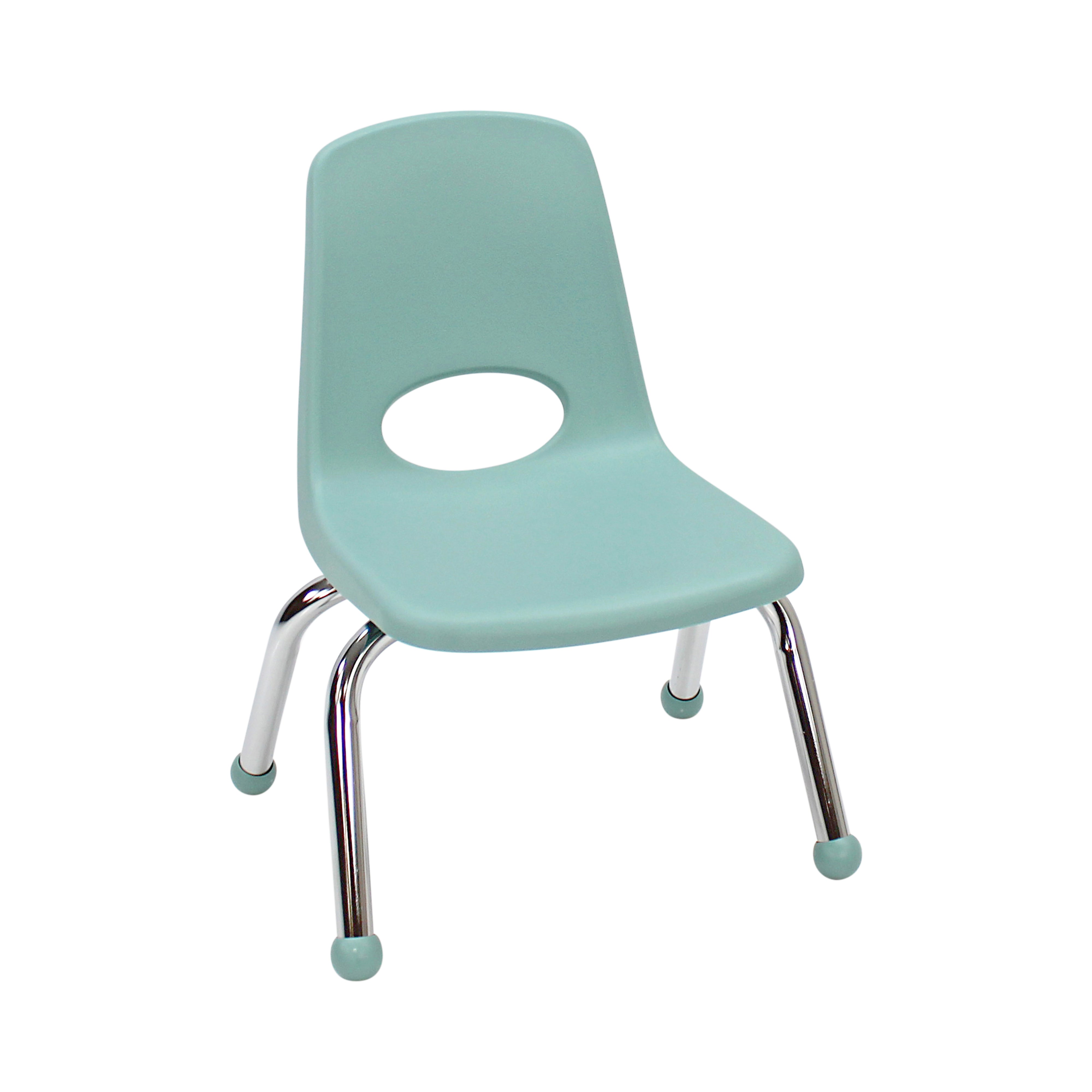 10" Stack Chair with Ball Glides - Seafoam