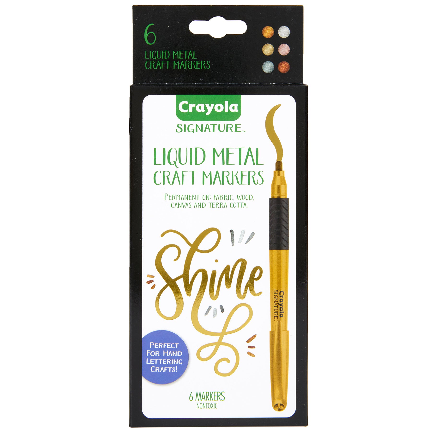 Signature™ Liquid Metal Craft Markers, Pack of 6