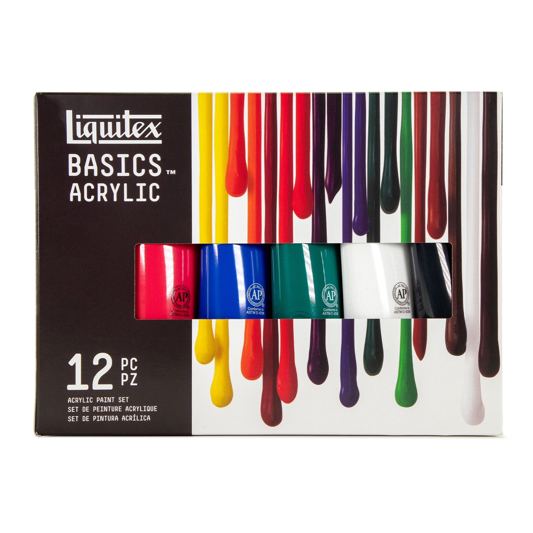 LQ BASICS Acrylic Color 12 x 118ml Tube Set