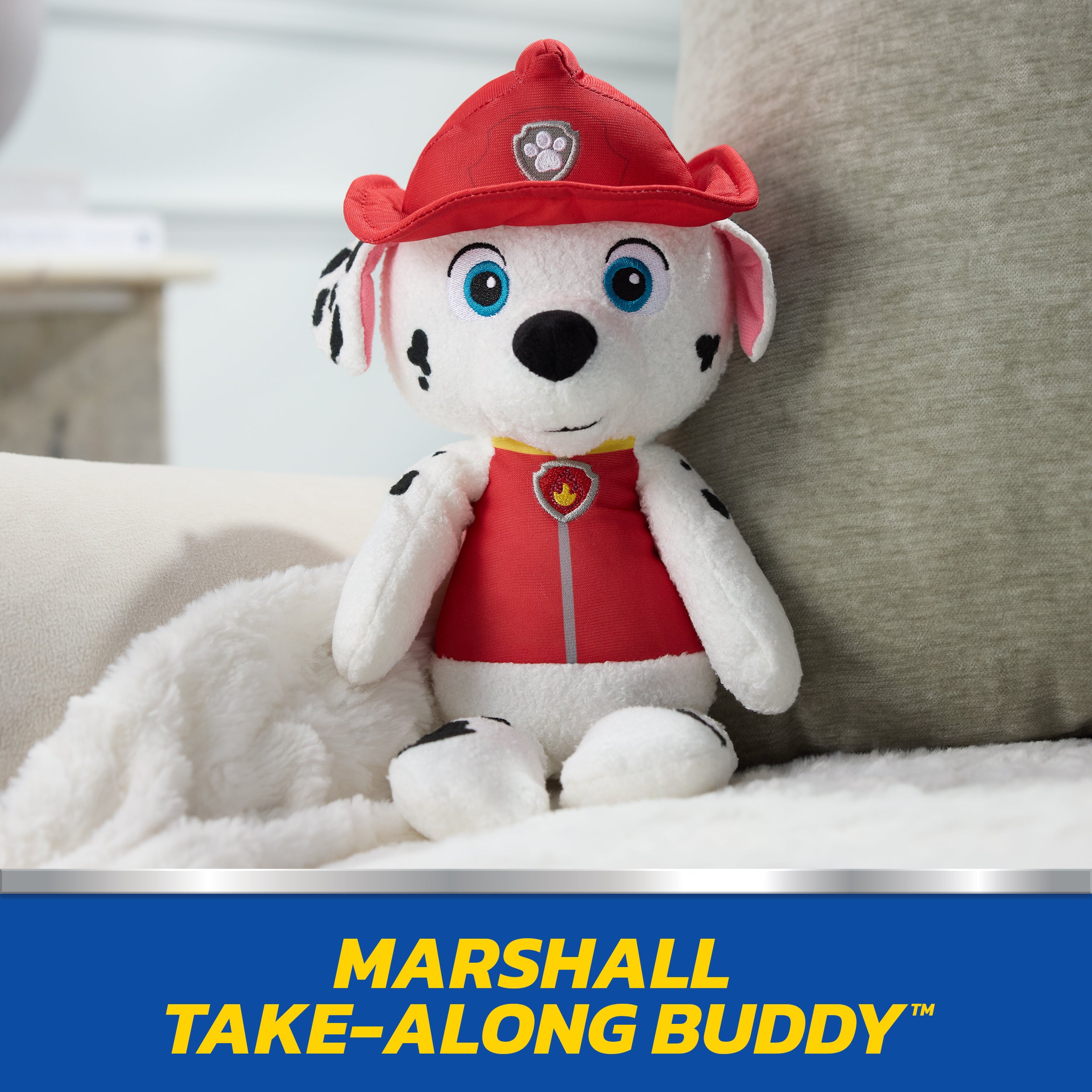 GUND PAW Patrol Official Marshall Take Along Buddy Plush Toy, Premium Stuffed Animal for Ages 1 & Up, Red/White, 13”