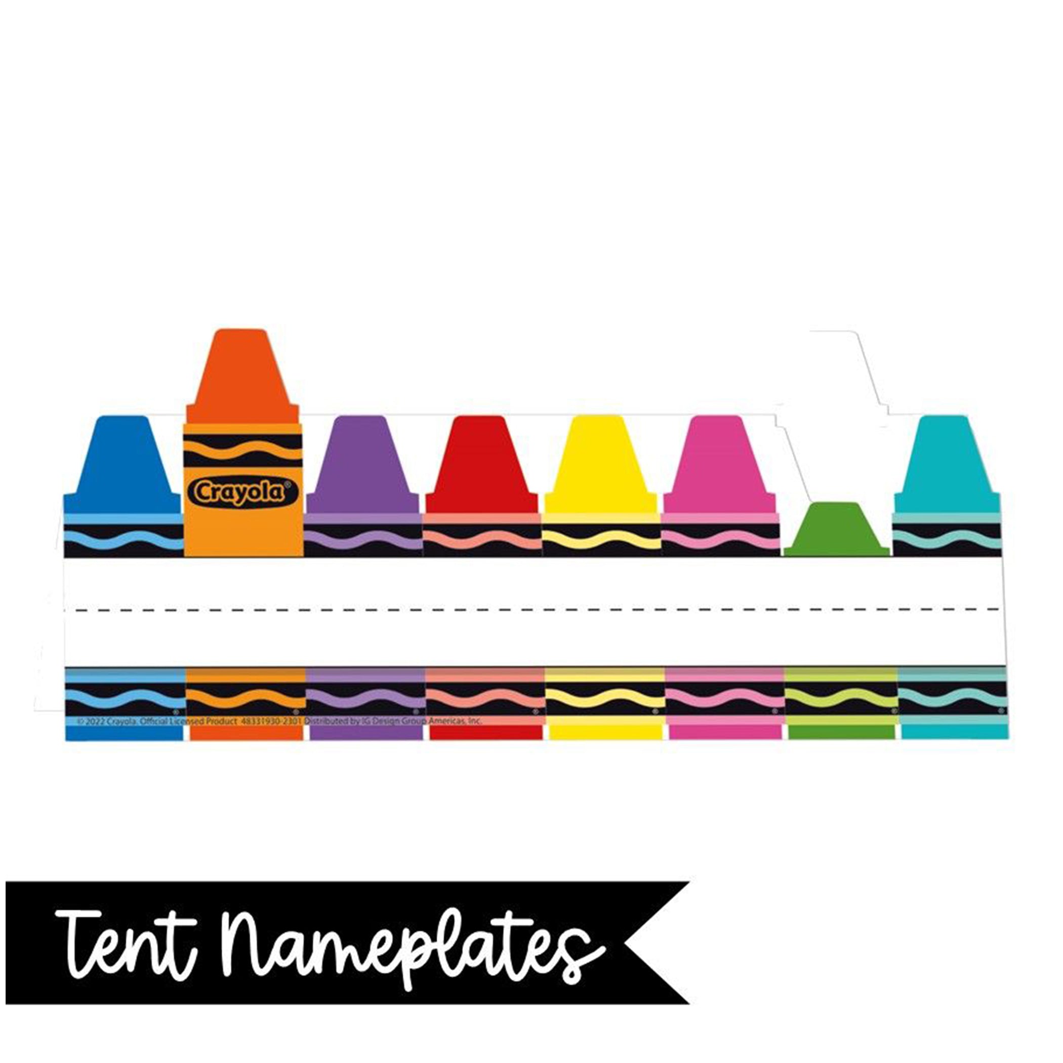Crayola® Tented Name Plate, 9-5/8" x 6-1/2", Pack of 36