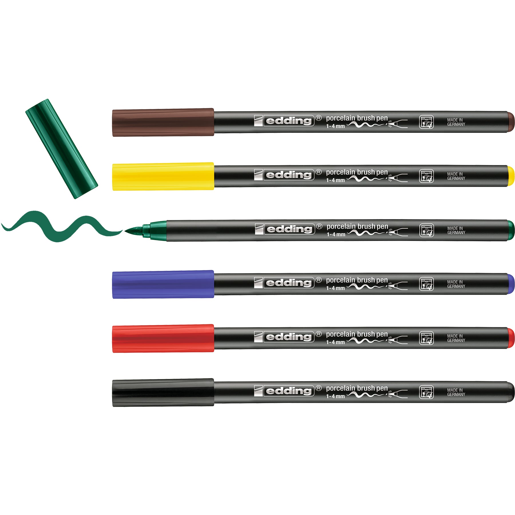 edding 4200 Porcelain Brush Pen - Set of 6 - Family