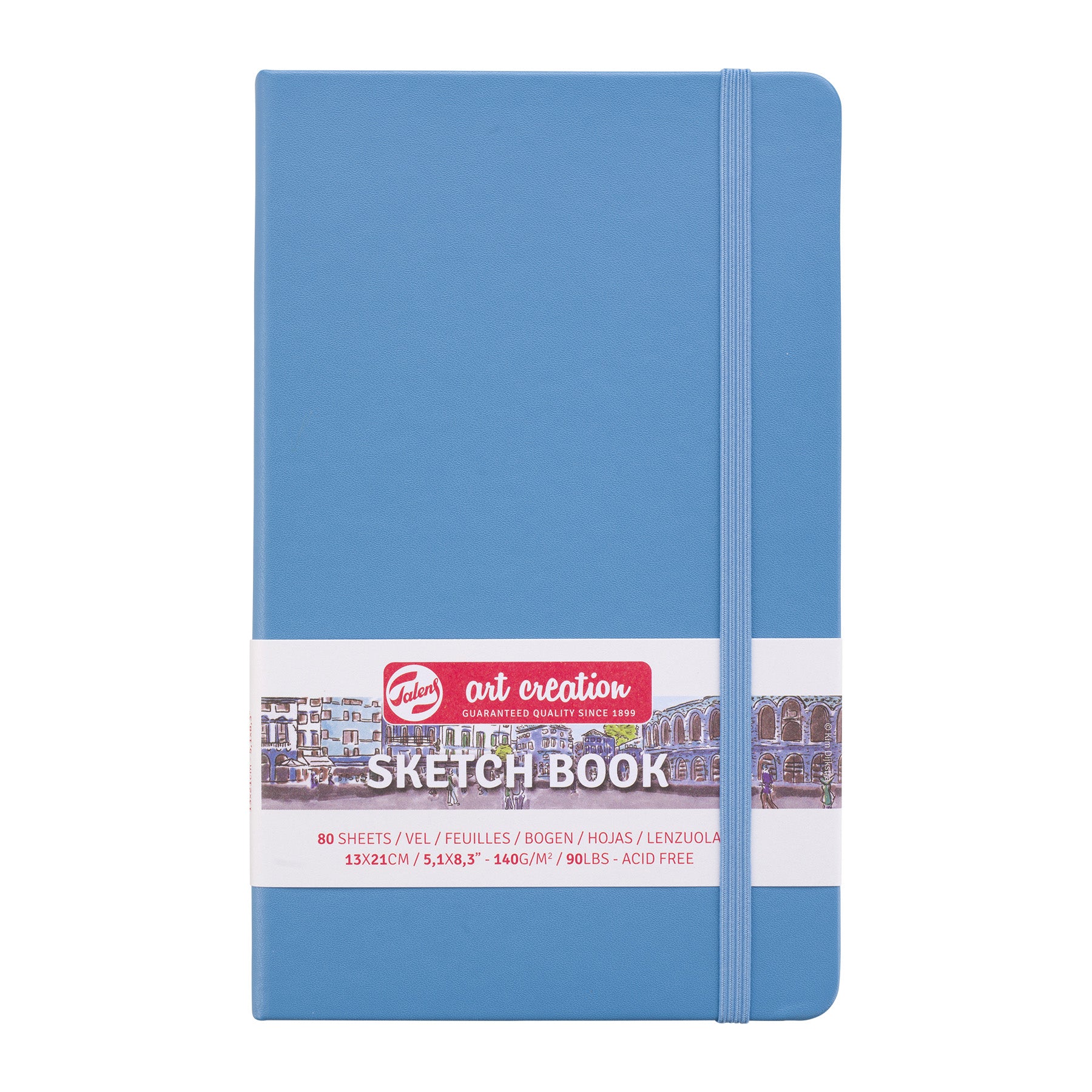 Sketchbook, 80 Sheets, 90lbs, Lake Blue Cover, 5.1" x 8.3"
