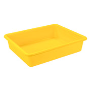 Flat Storage Tray, Yellow, Pack of 5
