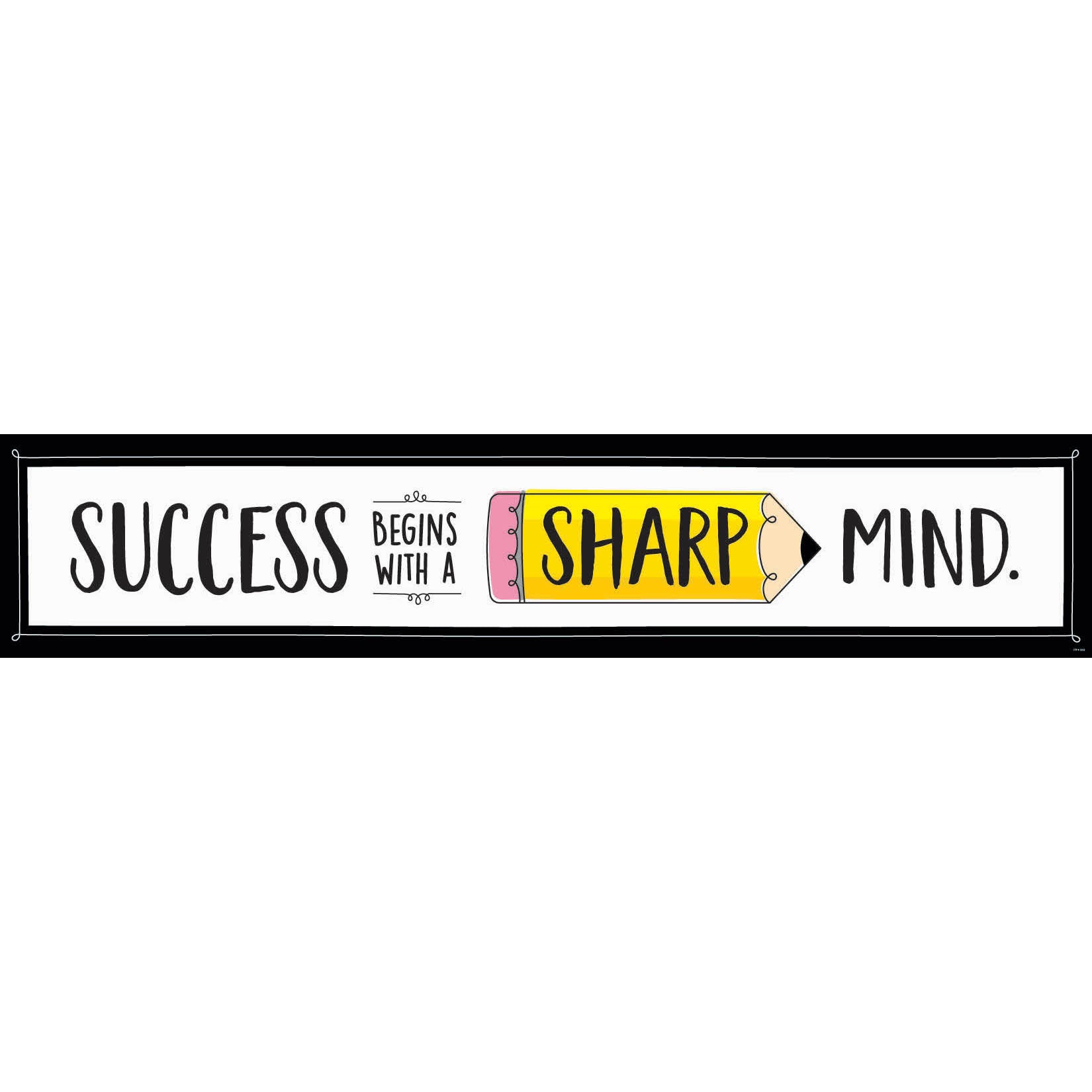 Doodle Pencil Double-Sided Banner, 39" x 8"