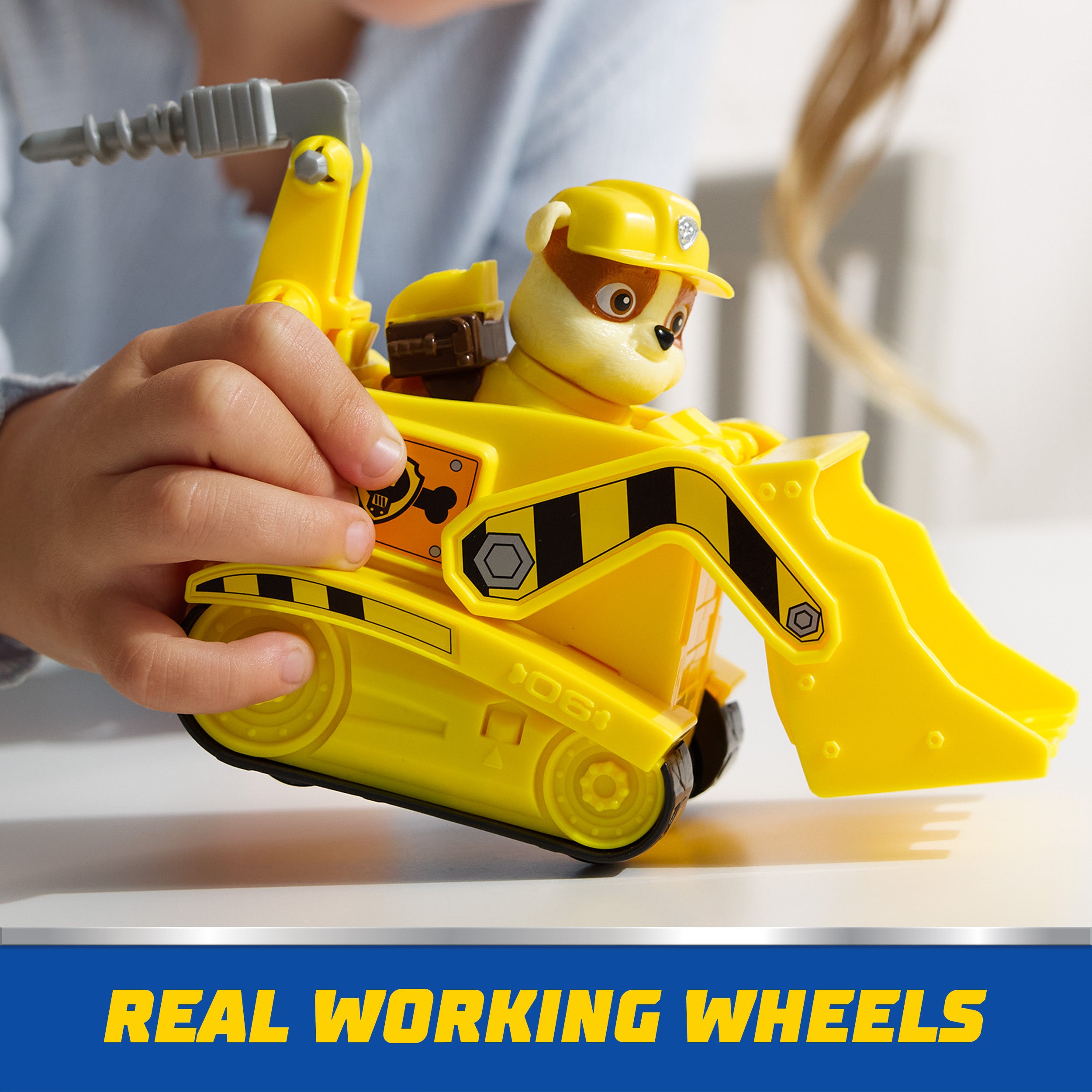 PAW Patrol, Rubble’s Bulldozer Toy Truck with Collectible Action Figure, Sustainably Minded Kids Toys for Boys & Girls Ages 3 and Up