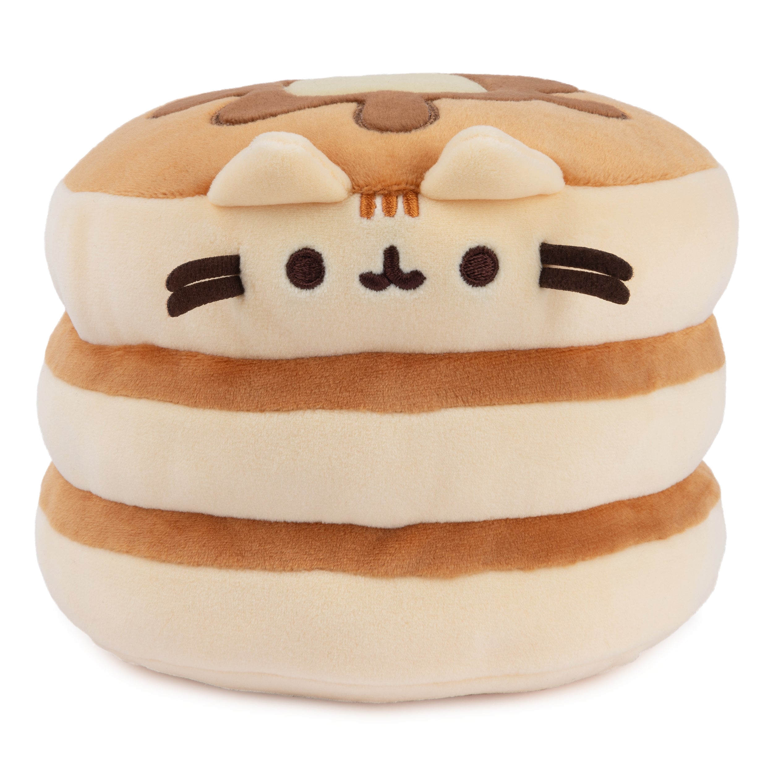 GUND Pusheen the Cat Pancake Squisheen Plush, Squishy Toy Stuffed Animal for Ages 8 and Up, Brown, 6”