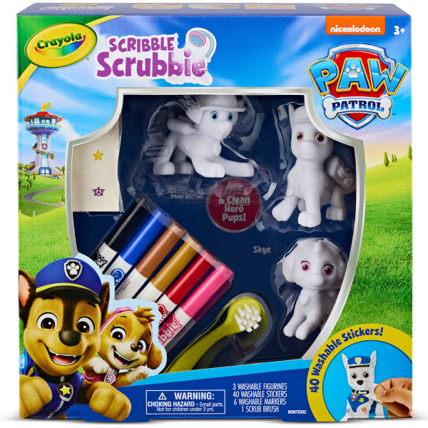 Crayola Scribble Scrubbie Pets PAW Patrol & Tattoo Set, PAW Patrol Figurines, PAW Patrol Toy for Boys & Girls, Gift for Kids, 3+