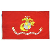 U.S. Marine Corps Military Flag 5x8 ft. Nylon SolarGuard Nyl-Glo 100% Made in USA to Official Specifications. Officially Licensed Manufacturer.
