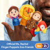Ms. Rachel Finger Puppets Zoo Friends 4-Pack, Lion, Monkey & Parrot, Educational Toys & Animal Puppets, Toddler Toys for Girls & Boys Ages 6 Months-2+