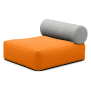 Jaxx Tybee Large Outdoor Lounge w/ Bolster - Sunbrella Tangerine
