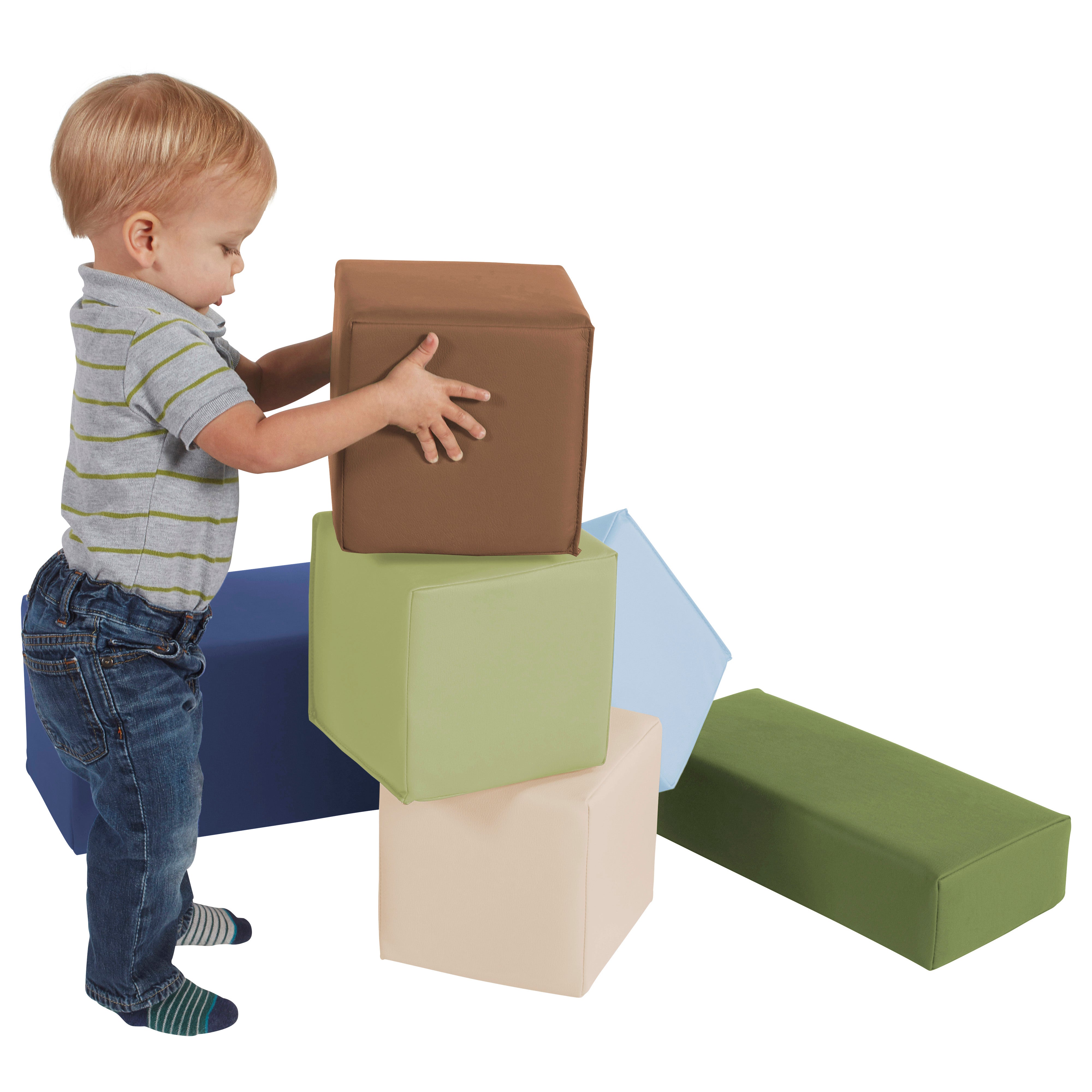 SoftScape Big Block Set, 6-Piece - Earthtone