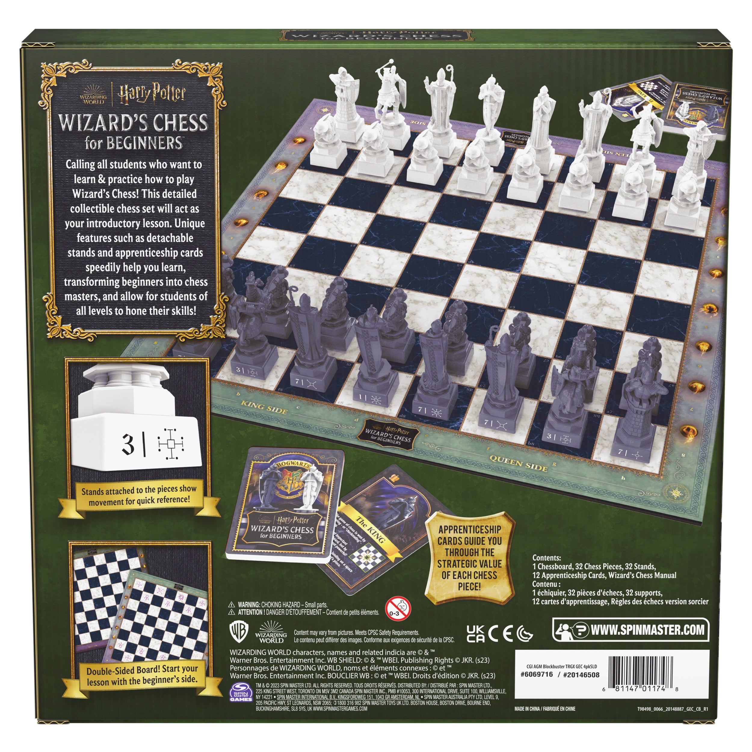 Spin Master Games, Wizarding World of Harry Potter Chess Teacher, Beginner Chess Set, Learn to Play Game for Beginners, Strategy Game for Muggles, for Kids & Family, 2 Players, for Ages 8 & Up