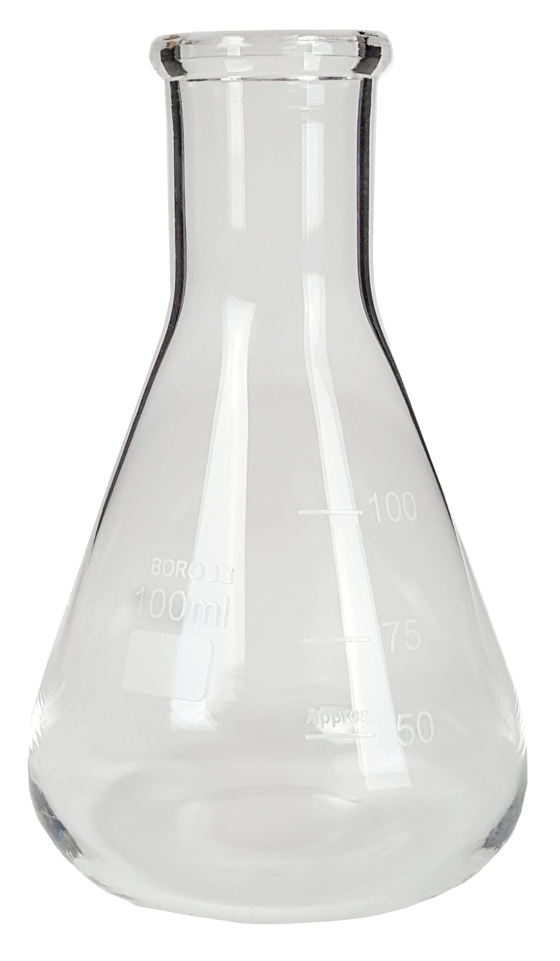 Flask, Erlenmeyer, Borosilicate Glass, Graduated, 100ml, Case of 192