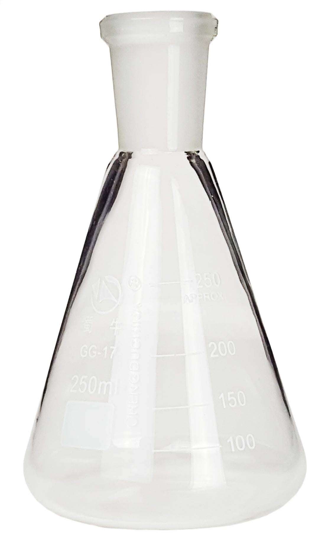 Flask, Erlenmeyer, Borosilicate Glass, Graduated, 250ml, 24/40 Ground Glass Joint, Pack of 6
