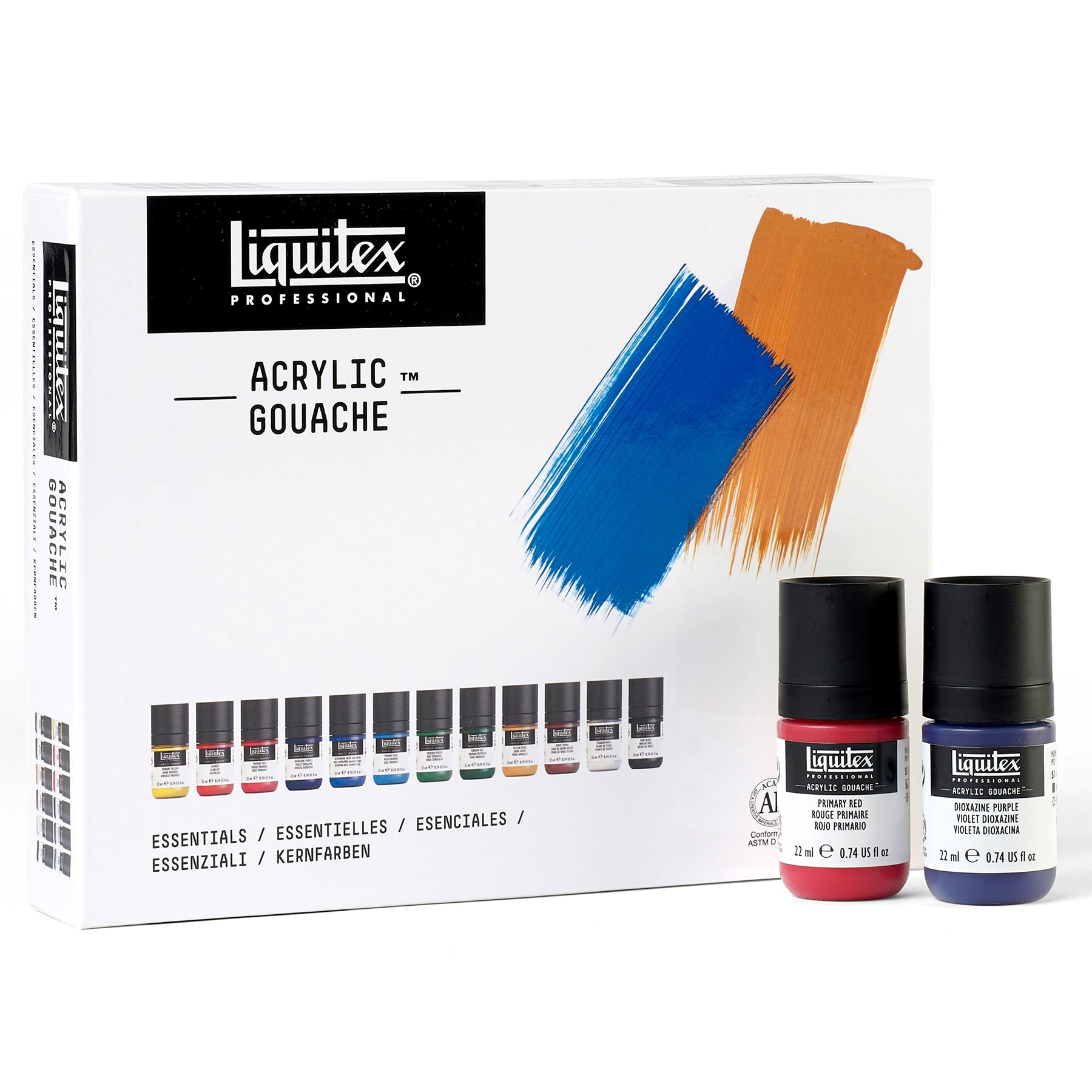 Acrylic Gouache - 12 x 22ml Set - Essentials