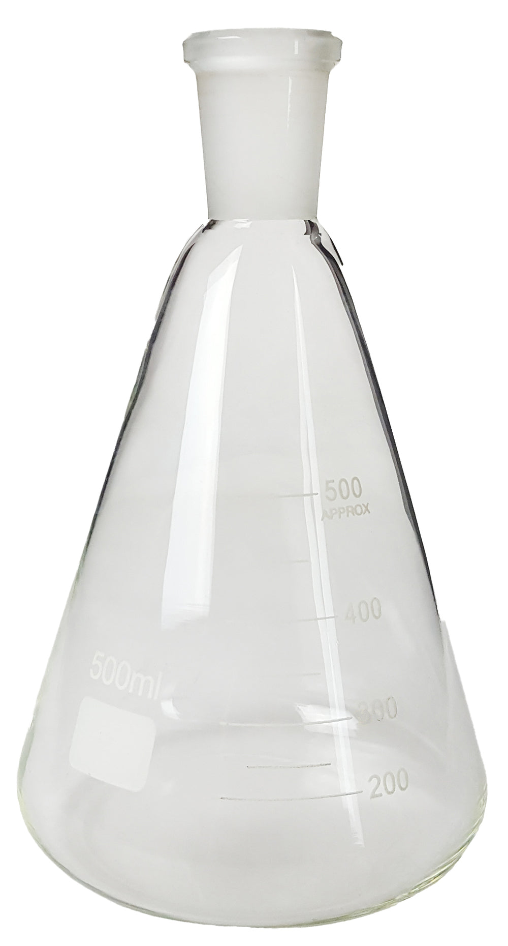 Flask, Erlenmeyer, Borosilicate Glass, Graduated, 500ml, 24/40 Ground Glass Joint, Pack of 6