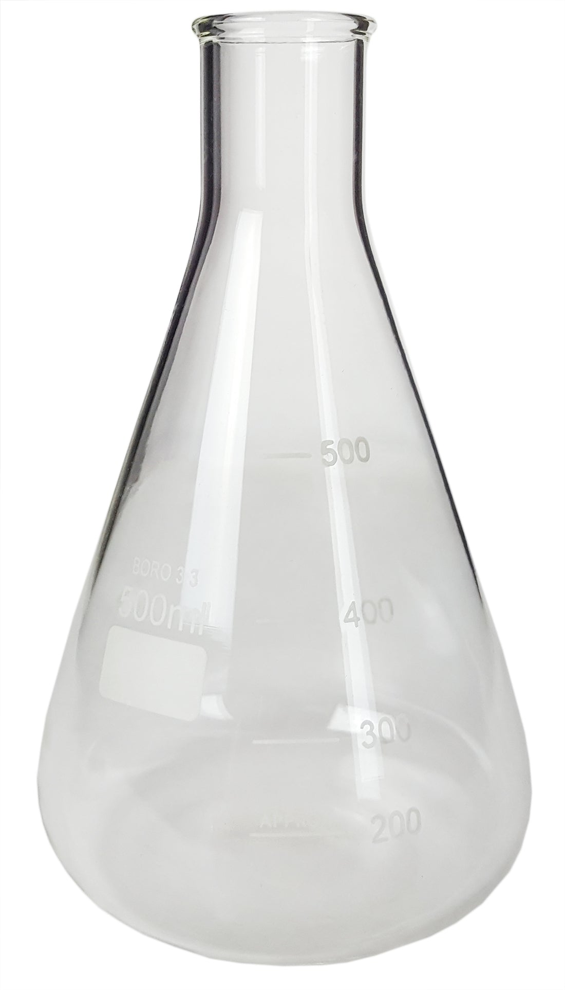 Flask, Erlenmeyer, Borosilicate Glass, Graduated, 500ml, Case of 48