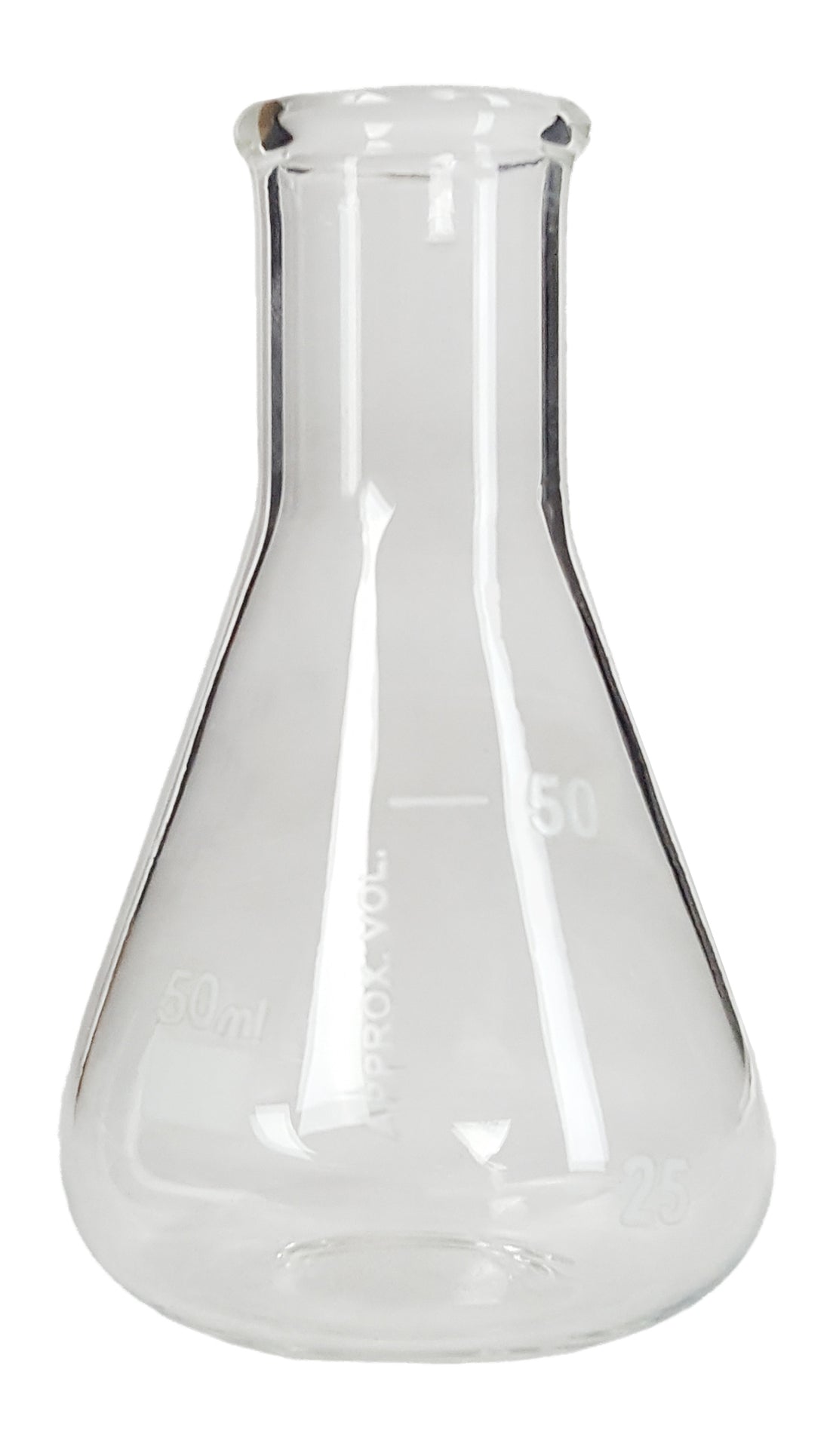 Flask, Erlenmeyer, Borosilicate Glass, Graduated, 50ml, Case of 192