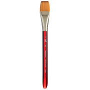 Velvetouch Wash Brush, Synthetic Bristles, Short Handle Mixed Media Paintbrush, Scarlet, Size 1 inch, 1 Count