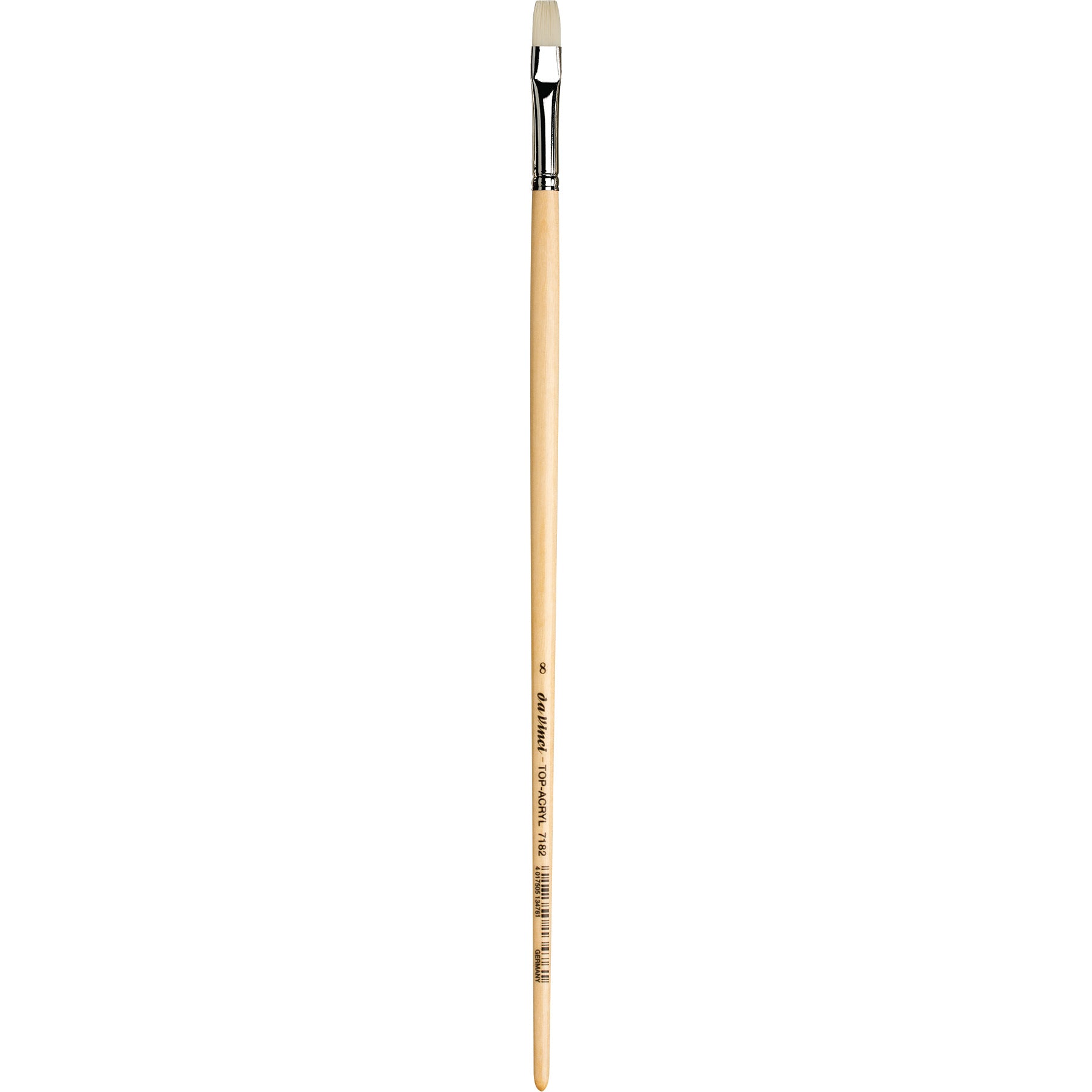 TOP-ACRYL Bright White Brush, Synthetic, Acrylic & Oil, Flat, Series 7182, Size 8