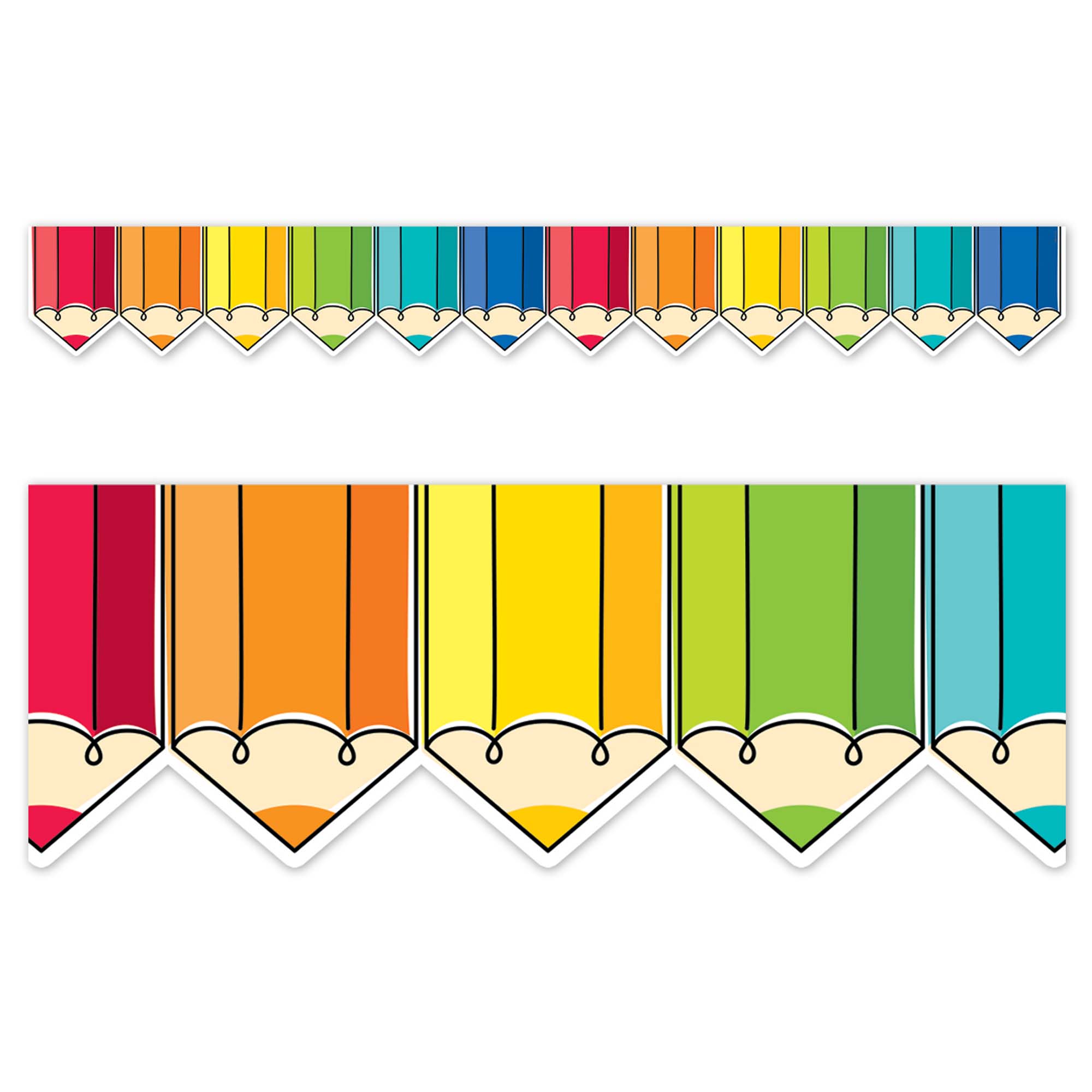 Core Decor Colorful Doodle Pencils EZ Border, 48 Feet