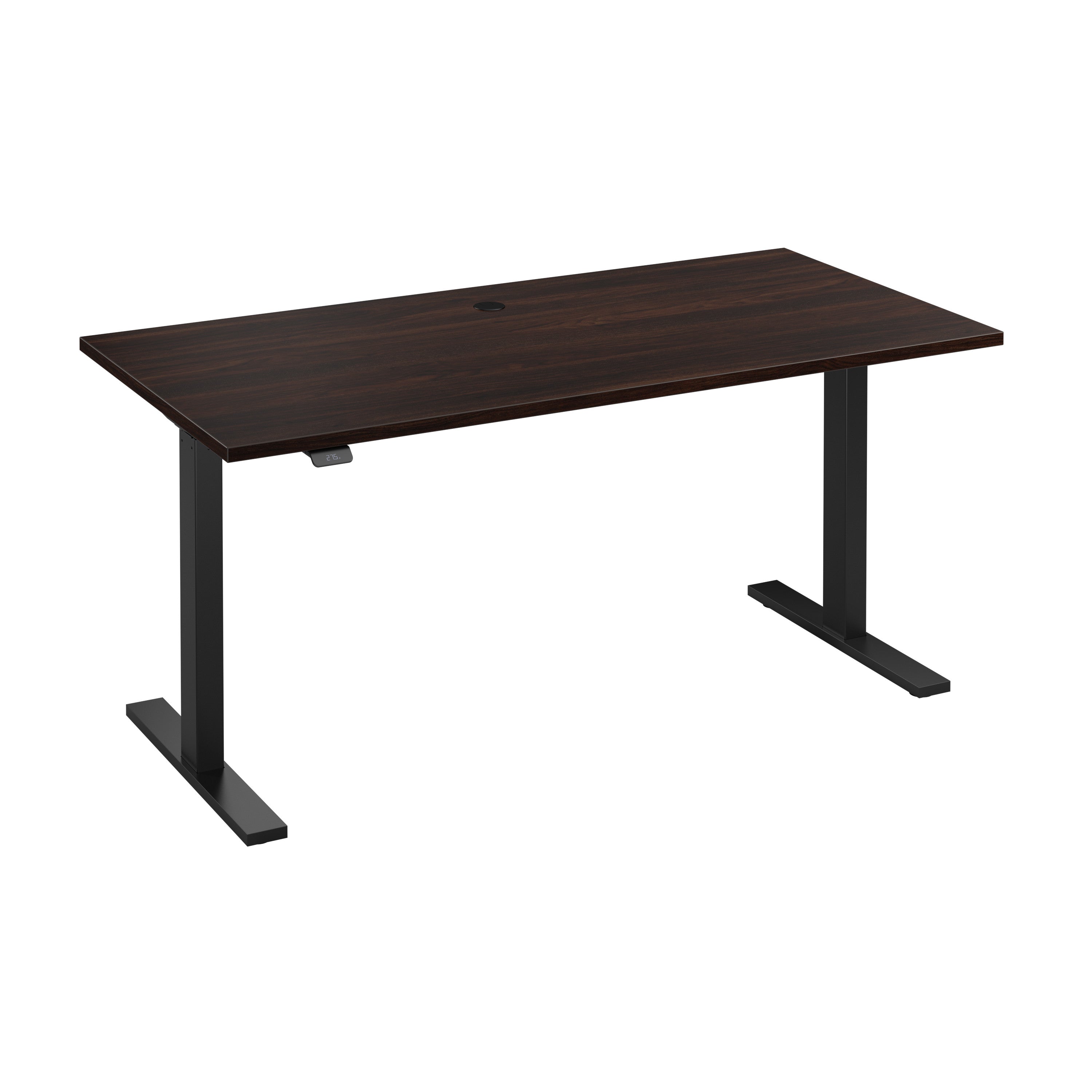 Bush Business Furniture Move 60 Series 60W x 30D Electric Height Adjustable Standing Desk in Black Walnut with Black Base - 59.45" Width x 29.37" Depth x 47.69" Height