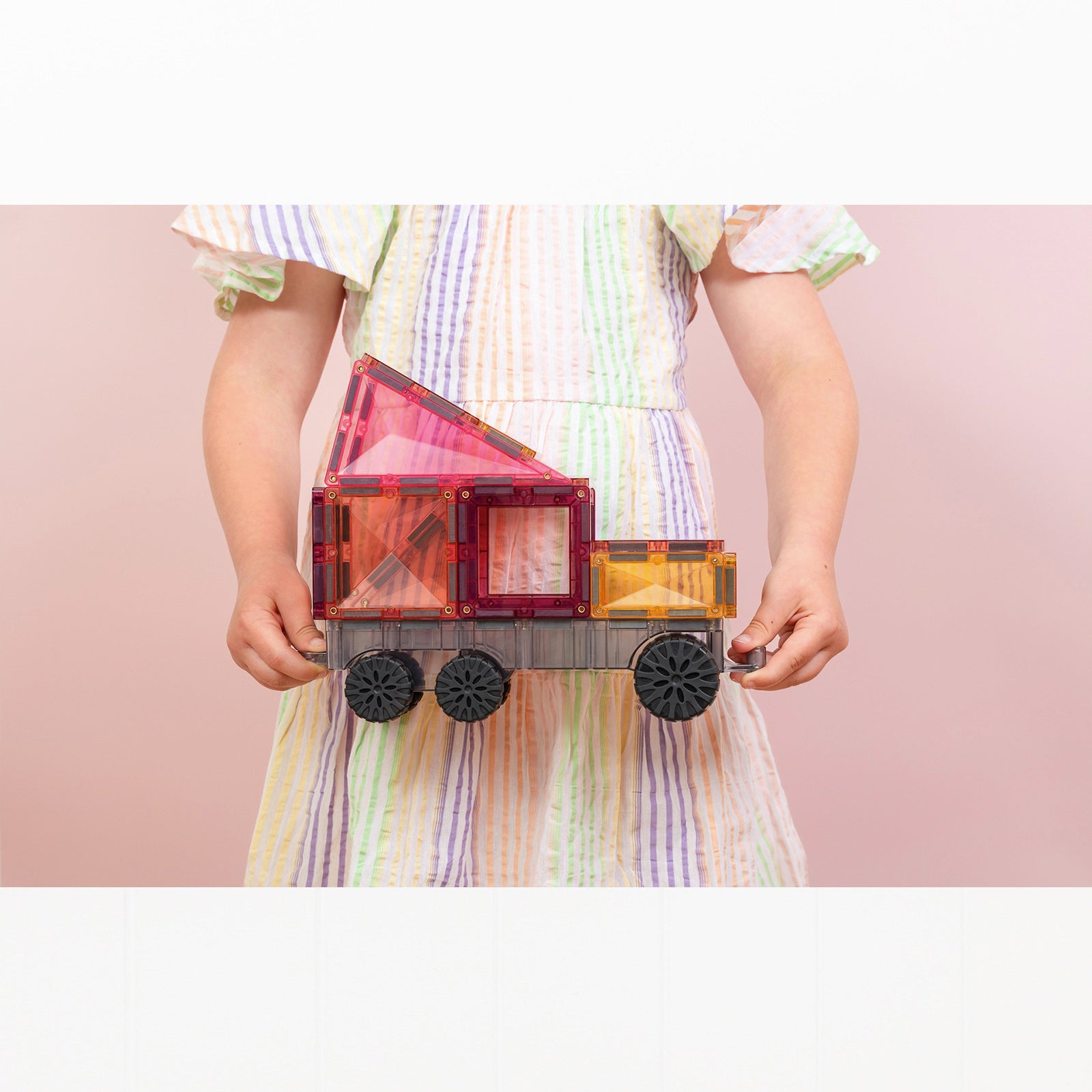 Magnetic Tiles Pastel Transport Pack, 50 Pieces