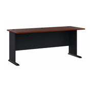 Bush Business Furniture Series A 72W Desk in Hansen Cherry and Galaxy - 71.54" Width x 26.81" Depth x 29.66" Height